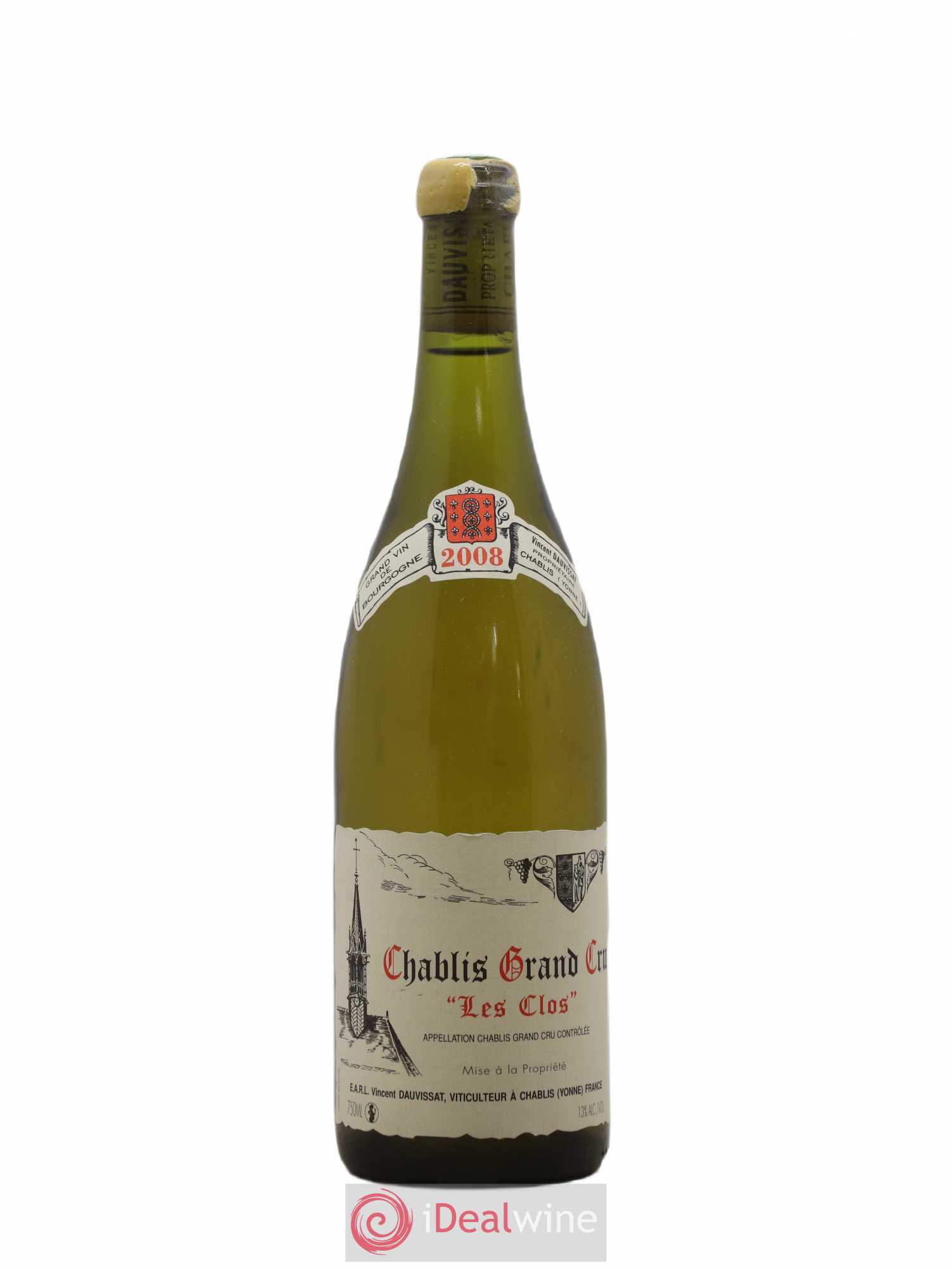 Chablis Grand Cru Les Clos Vincent Dauvissat (Domaine) 2008 - Lot de 1 bouteille - 0