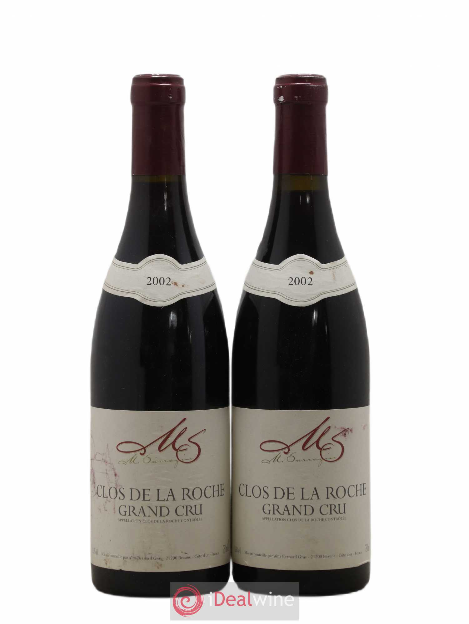 Clos de la Roche Grand Cru Bernard Gras 2002 - Lot de 2 bouteilles - 0