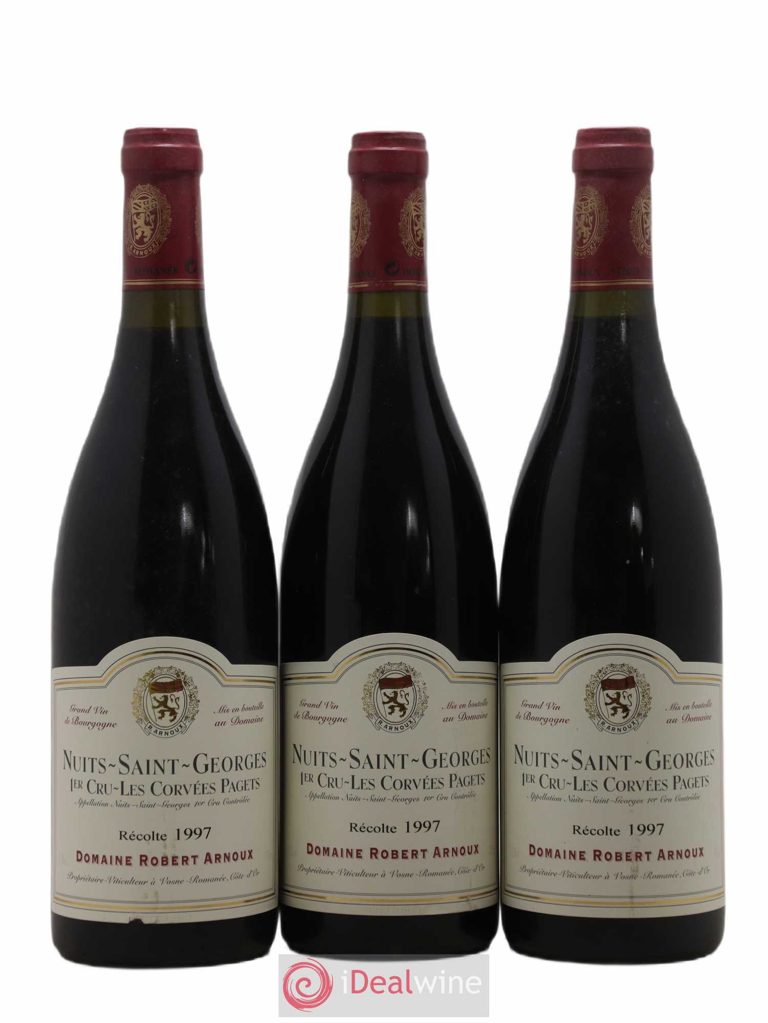 Nuits-Saint-Georges 1er Cru Les Corvées Pagets Robert Arnoux 1997 - Posten von 3 Flaschen - 0