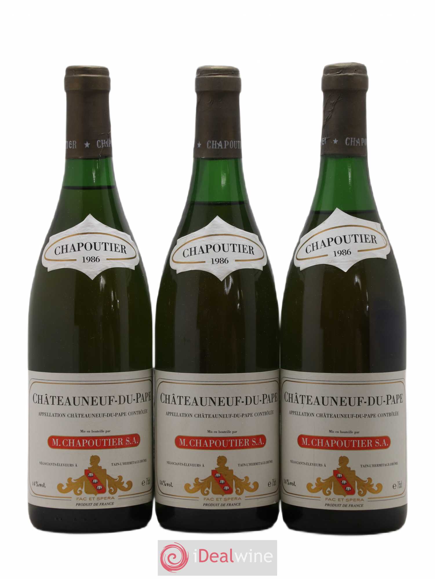 Châteauneuf-du-Pape 1986 - Lot de 3 bouteilles - 0