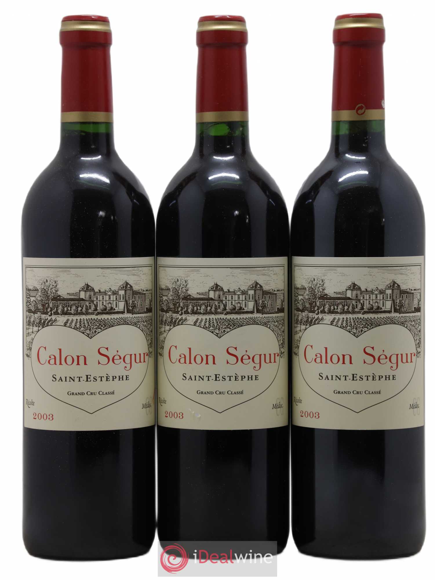 Château Calon Ségur 3ème Grand Cru Classé 2003 - Lot de 3 bouteilles - 0