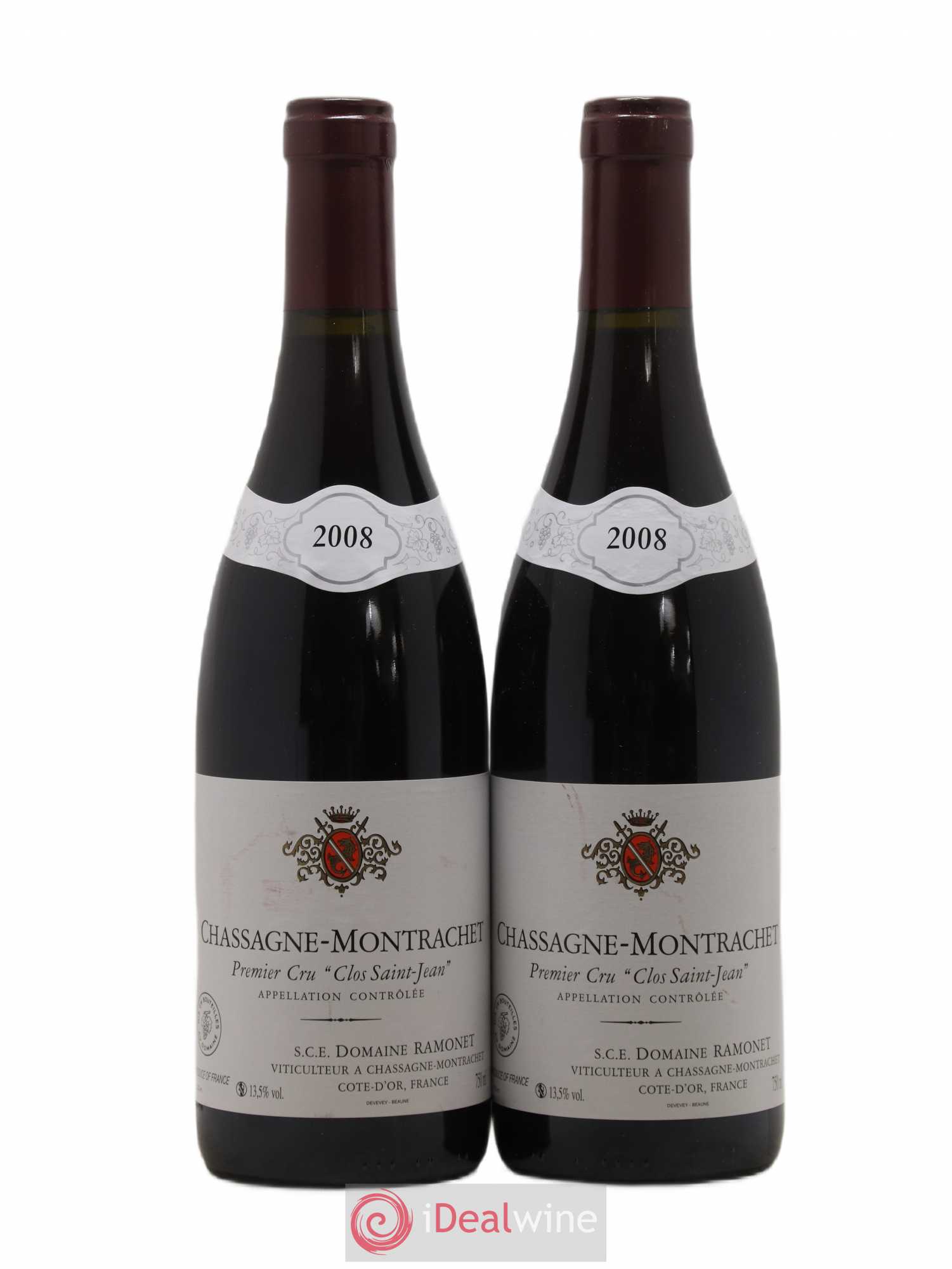 Chassagne-Montrachet 1er Cru Clos Saint-Jean Ramonet (Domaine) 2008 - Lot de 2 bouteilles - 0