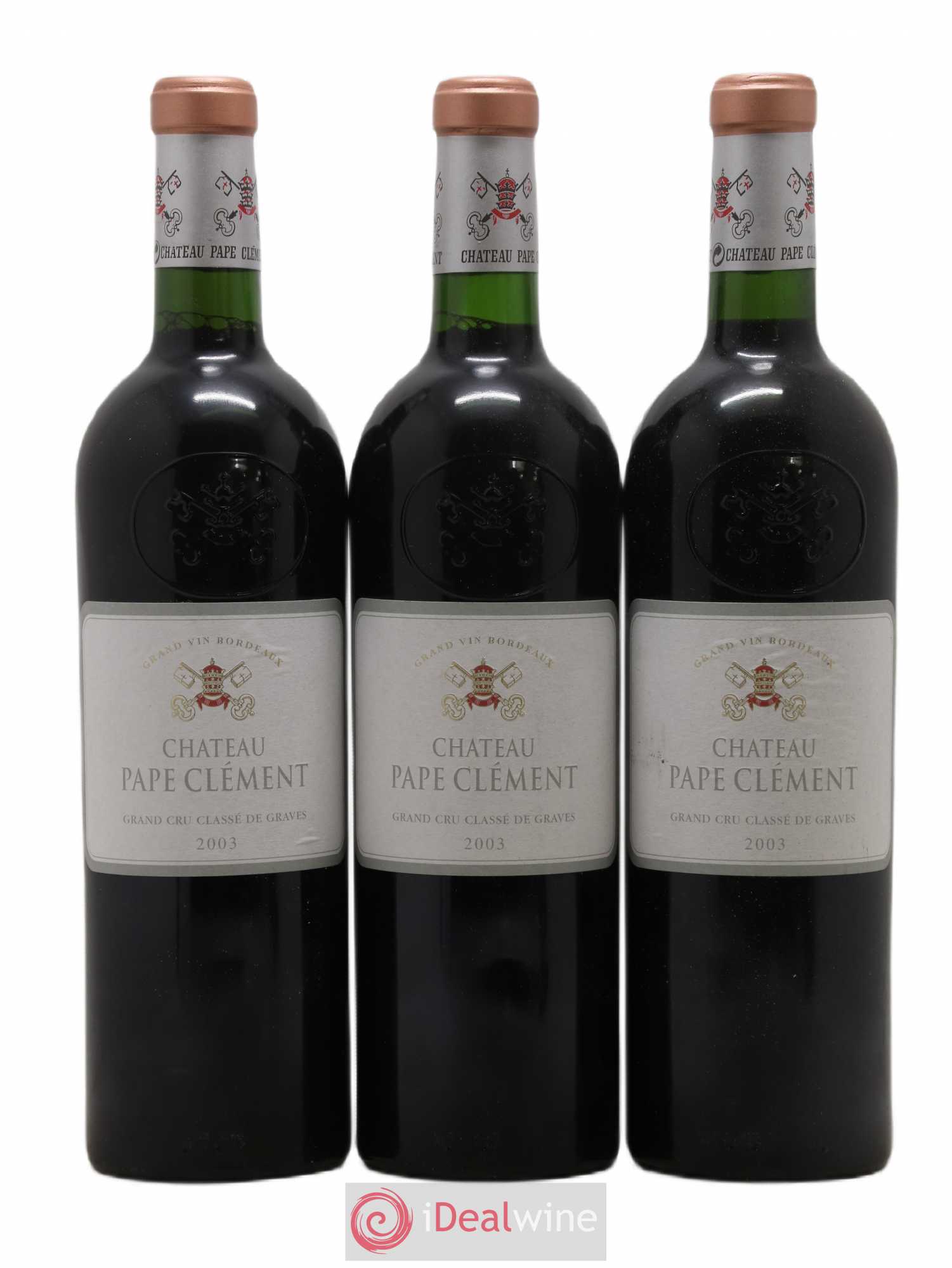 Château Pape Clément Cru Classé de Graves 2003 - Lot de 3 bouteilles - 0