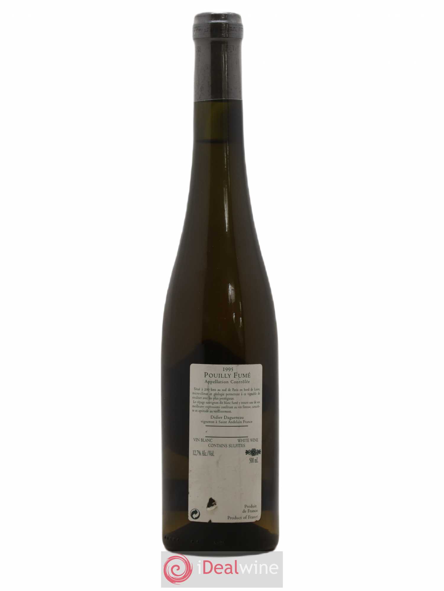 Vin de France (anciennement Pouilly-Fumé) Silex Dagueneau (Domaine Didier - Louis-Benjamin) 50 cl 1995 - Lot de 1 bouteille - 1