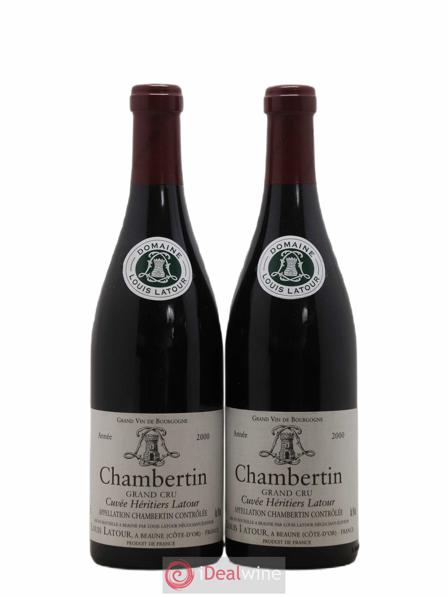 Chambertin Grand Cru Cuvée Héritiers Latour Louis Latour 2000 - Lot de 2 bouteilles - 0