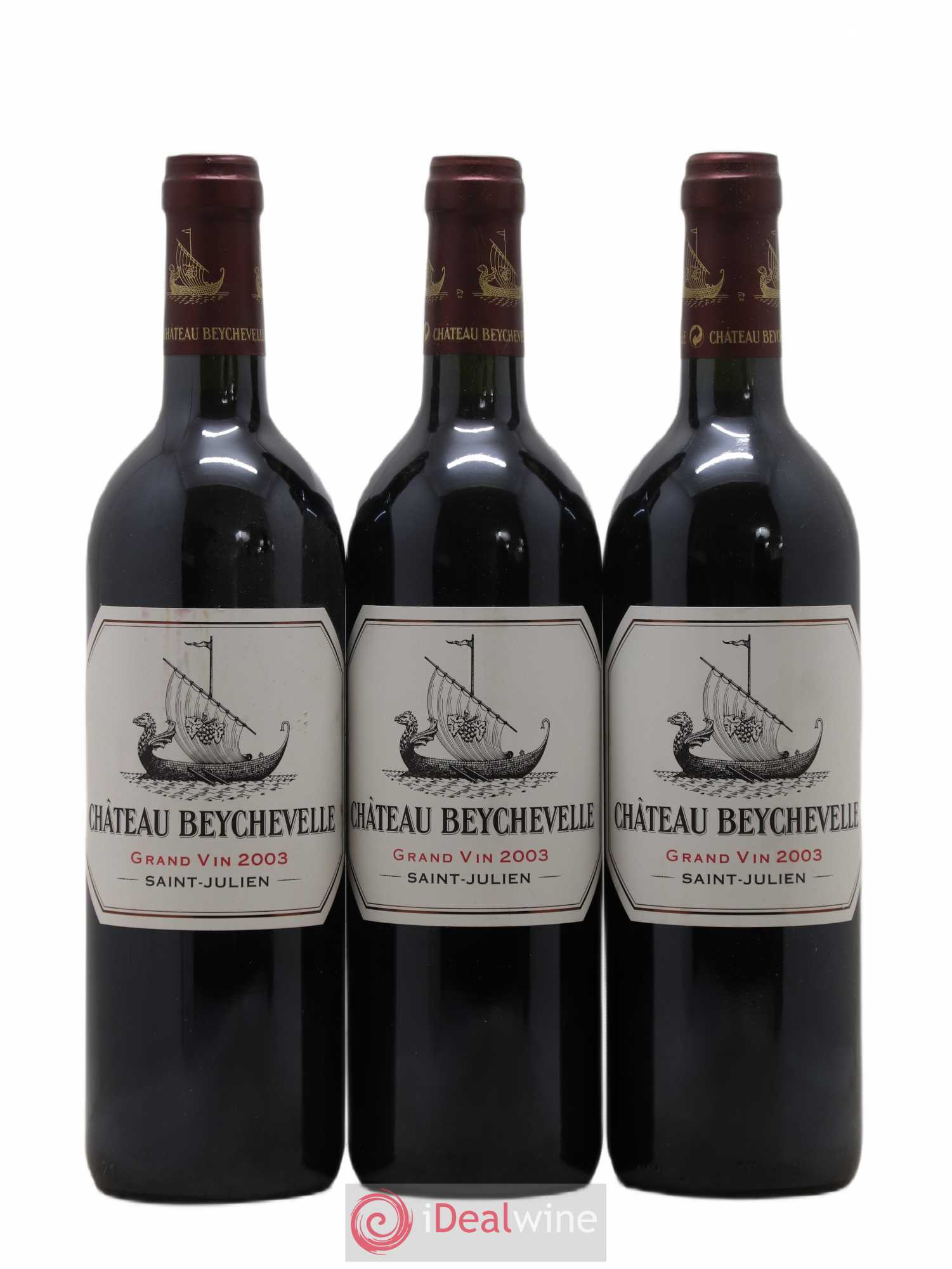 Château Beychevelle 4ème Grand Cru Classé 2003 - Lot de 3 bouteilles - 0