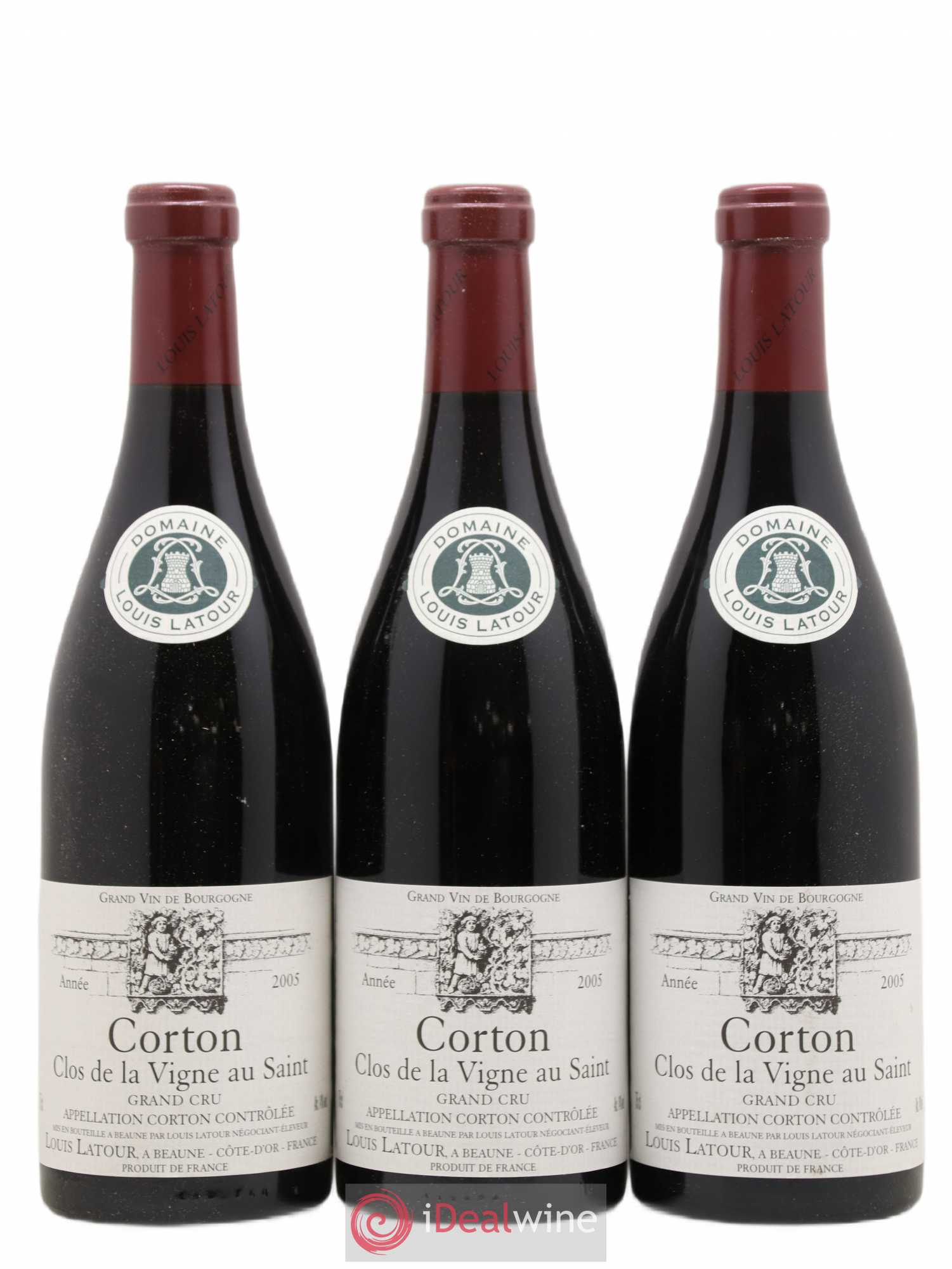 Corton Grand Cru Clos de la vigne au Saint Louis Latour 2005 - Lot de 6 bouteilles - 1