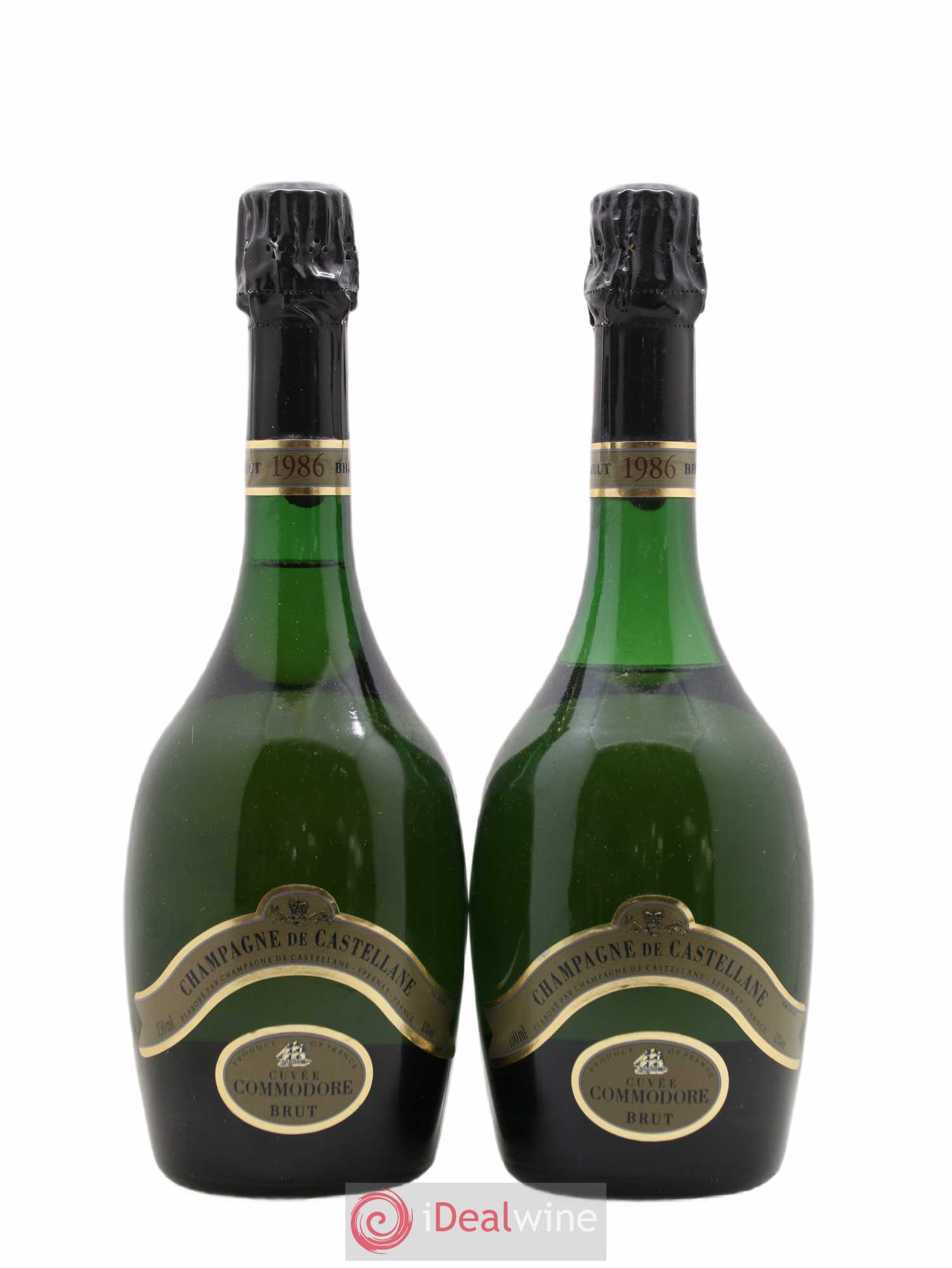 Champagne De Castellane cuvée Commodore brut 1986 - Posten von 2 Flaschen - 0