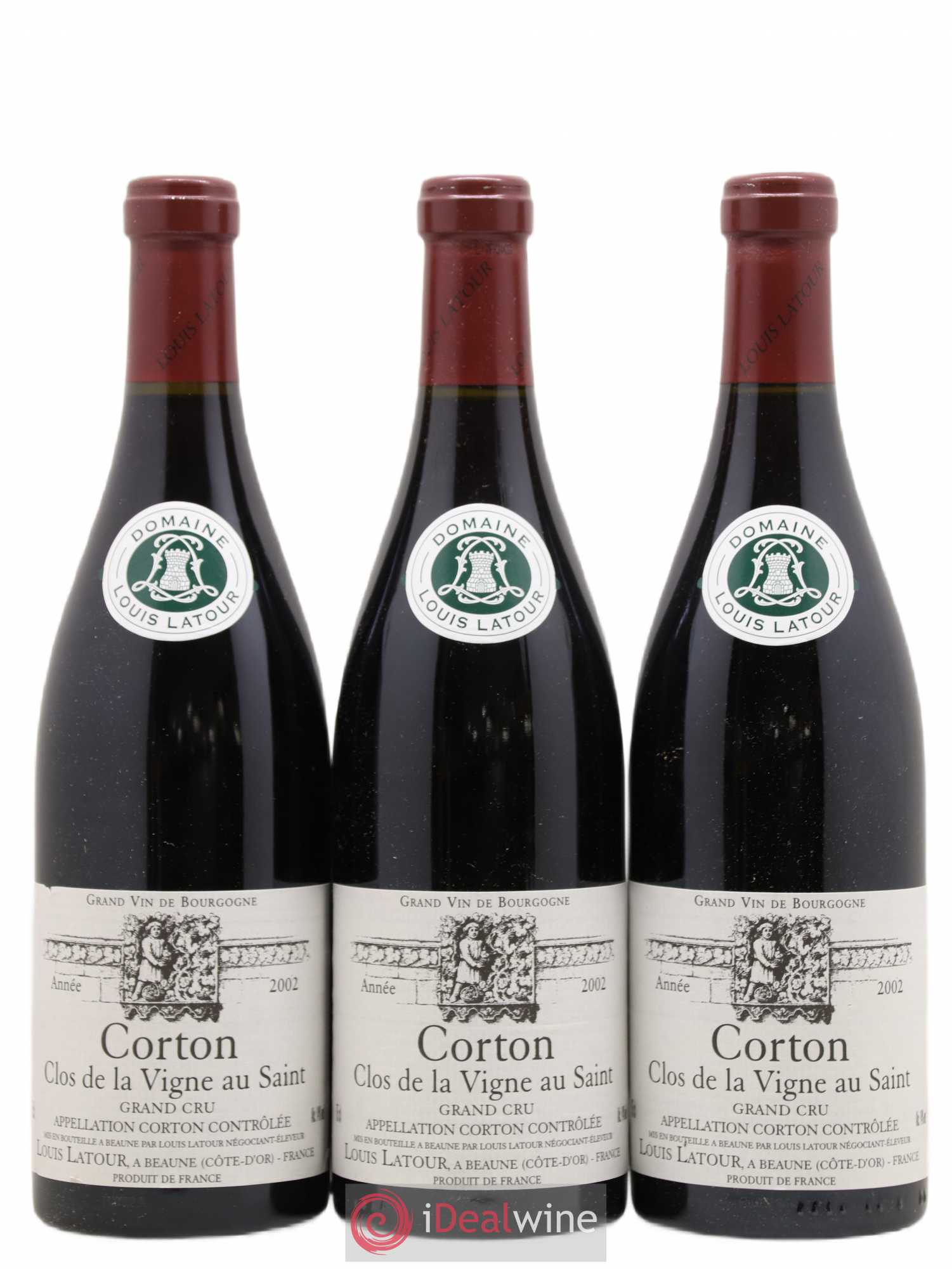 Corton Grand Cru Clos de la vigne au Saint Louis Latour 2002 - Lot de 6 bouteilles - 2