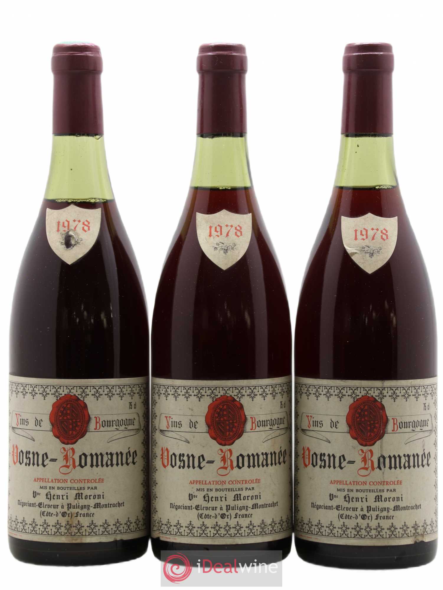 Vosne-Romanée Veuve Moroni 1978 - Posten von 3 Flaschen - 0