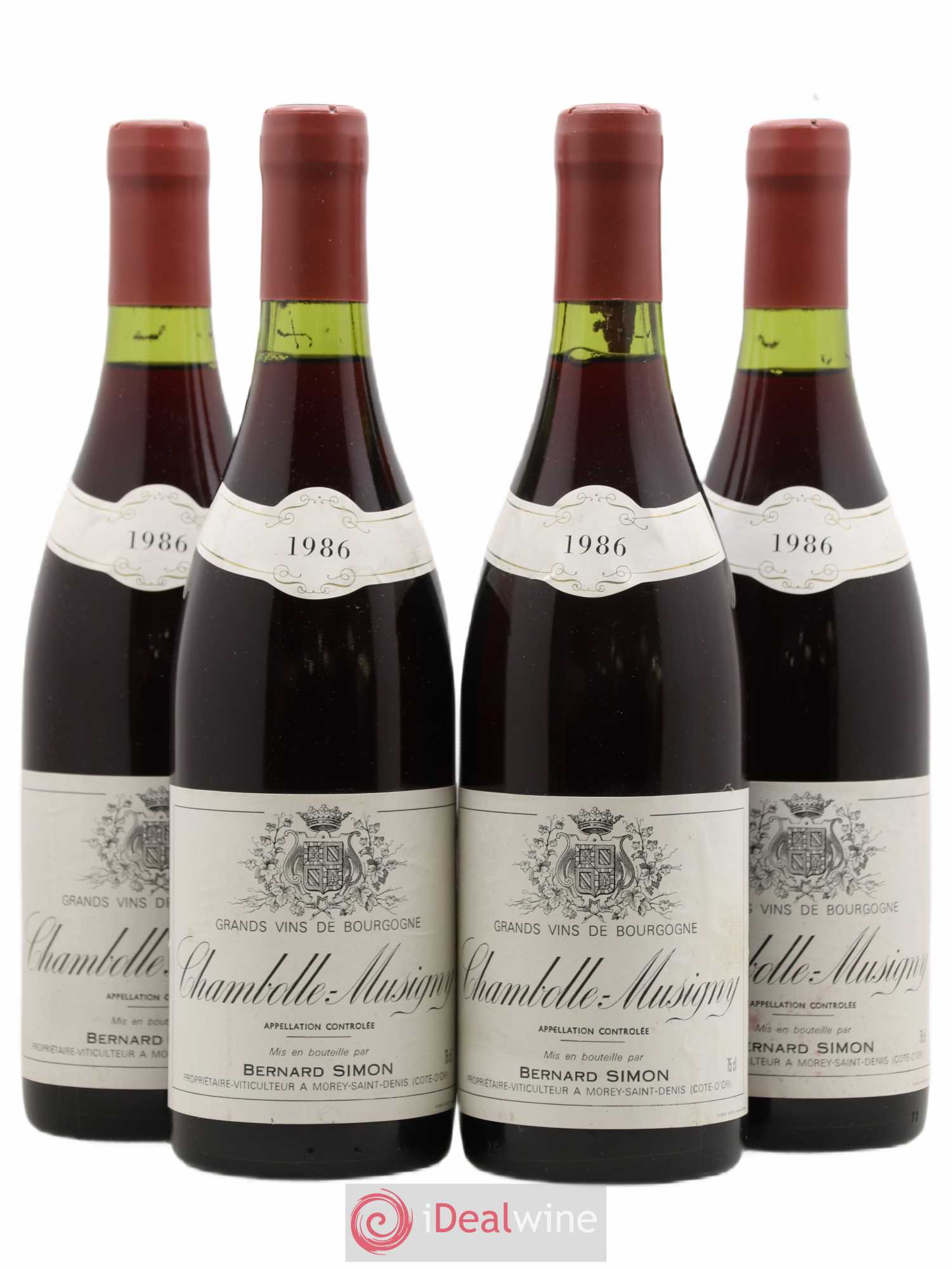 Chambolle-Musigny Bernard Simon 1986 - Lot de 4 bouteilles - 0