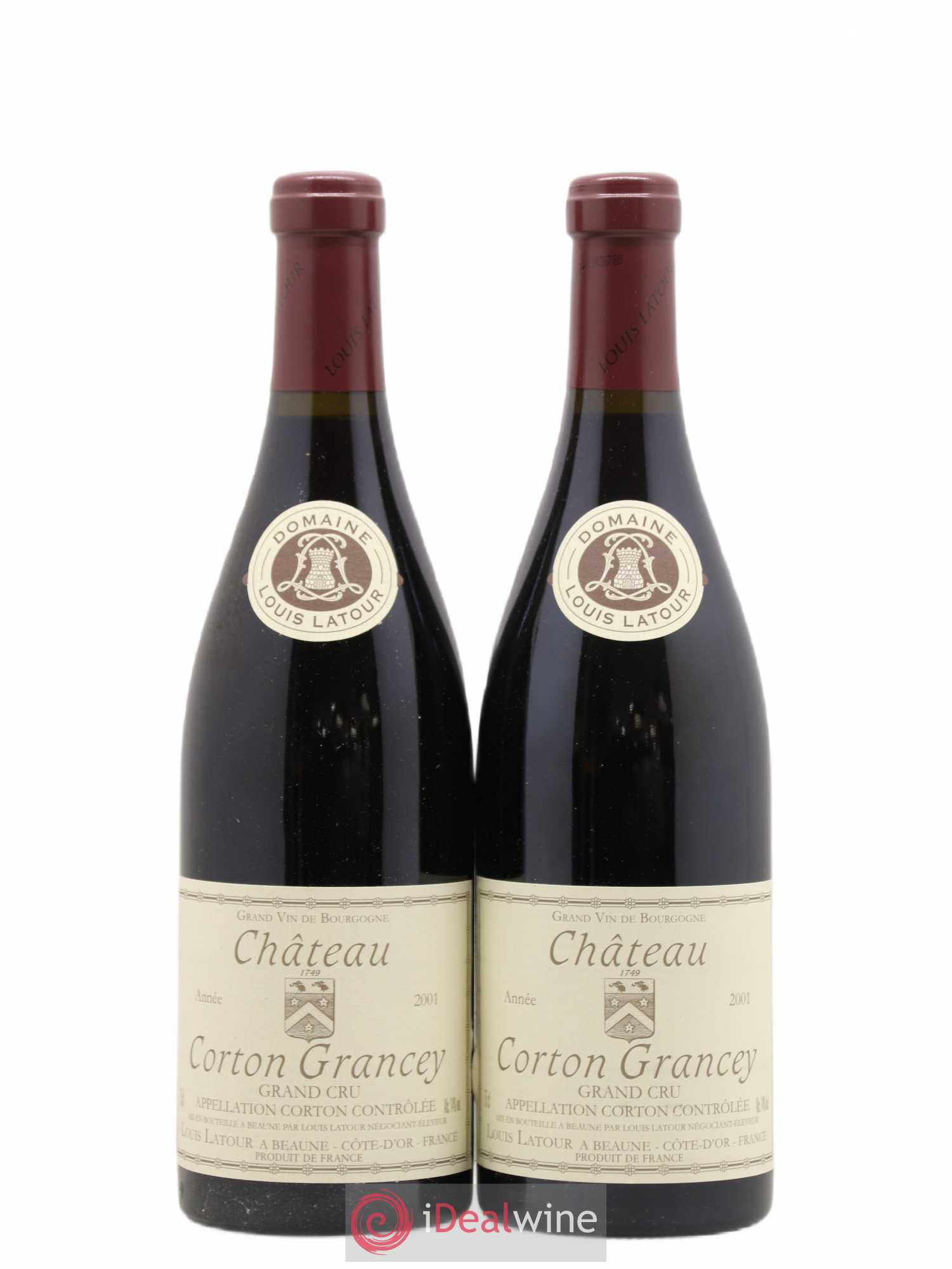 Corton Grand Cru Château Corton Grancey Louis Latour 2001 - Lot de 2 bouteilles - 0