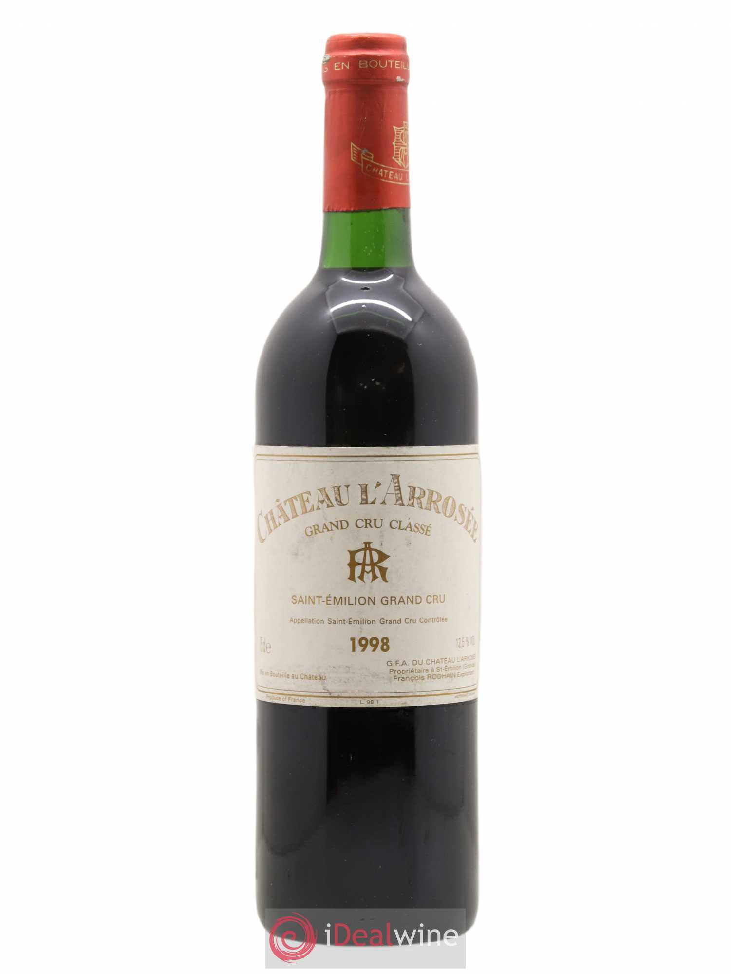 Château l' Arrosée Grand Cru Classé 1998 - Lot de 1 bouteille - 0