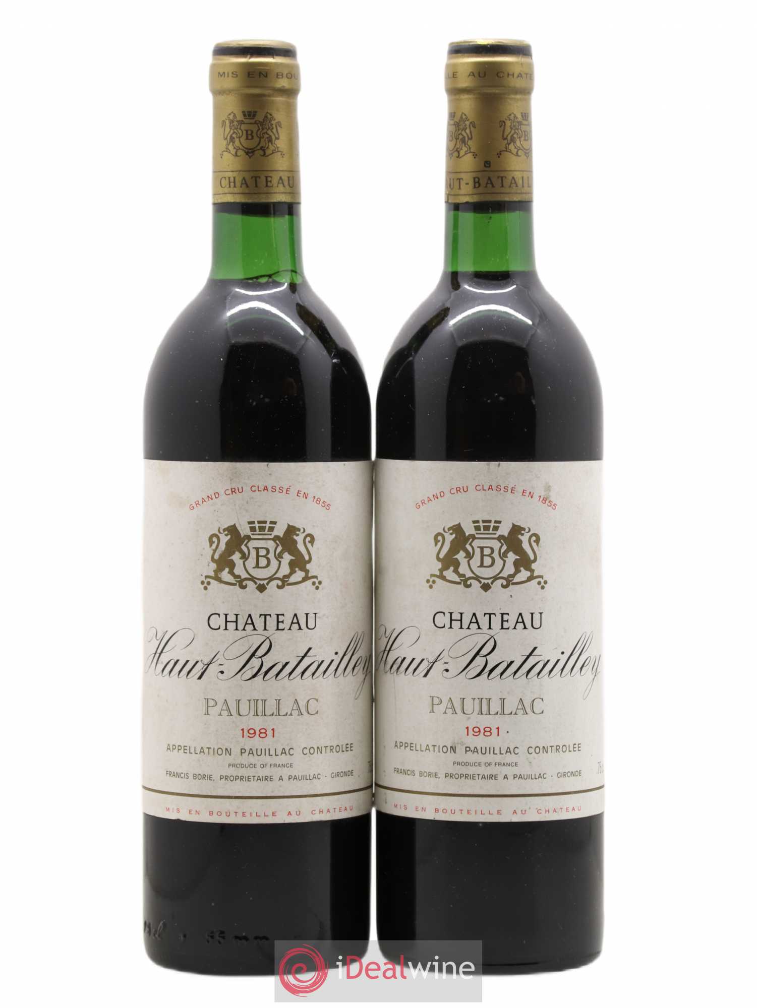 Château Haut Batailley 5ème Grand Cru Classé 1981 - Lot de 2 bouteilles - 0
