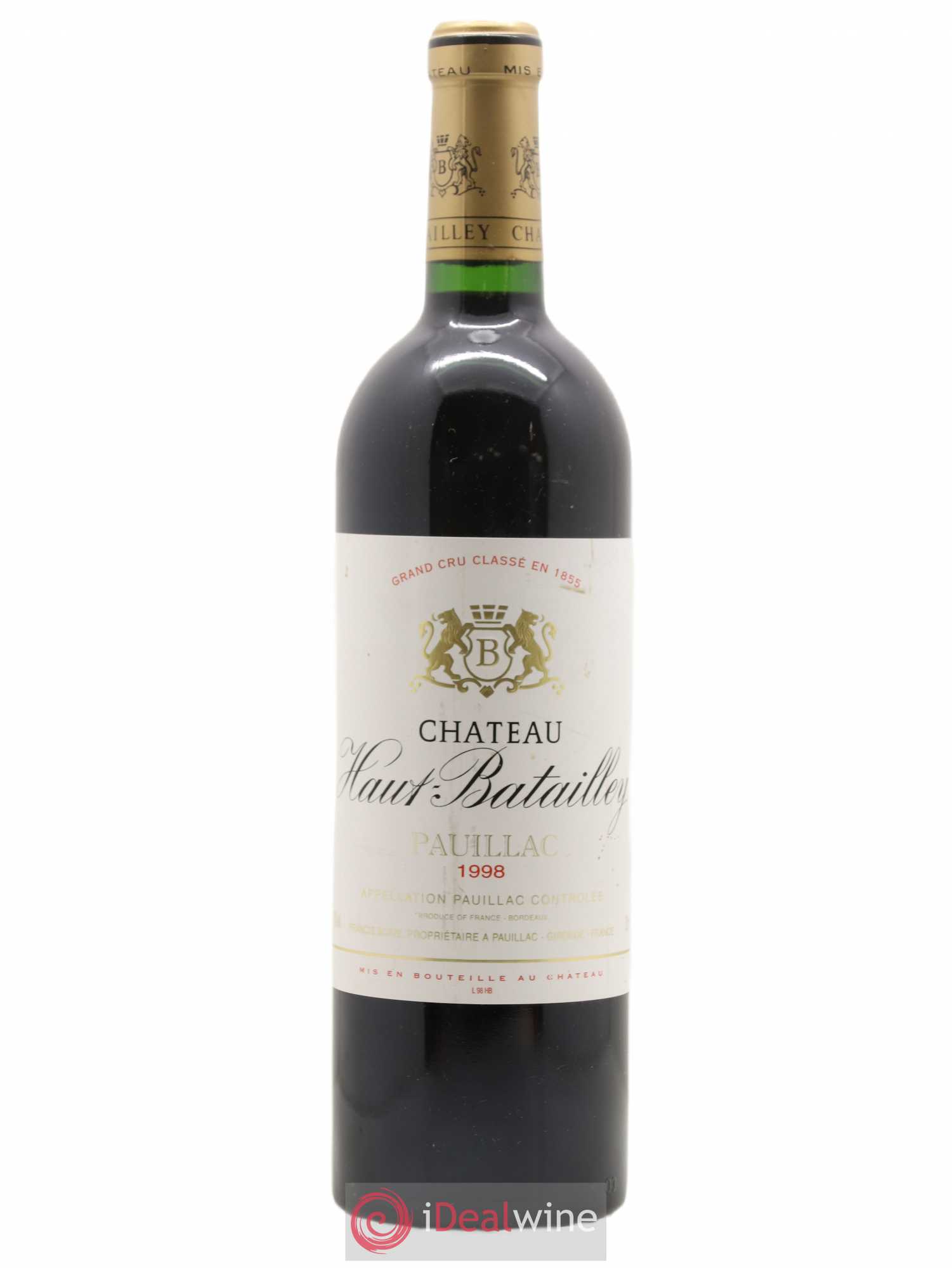 Château Haut Batailley 5ème Grand Cru Classé 1998 - Lot de 1 bouteille - 0