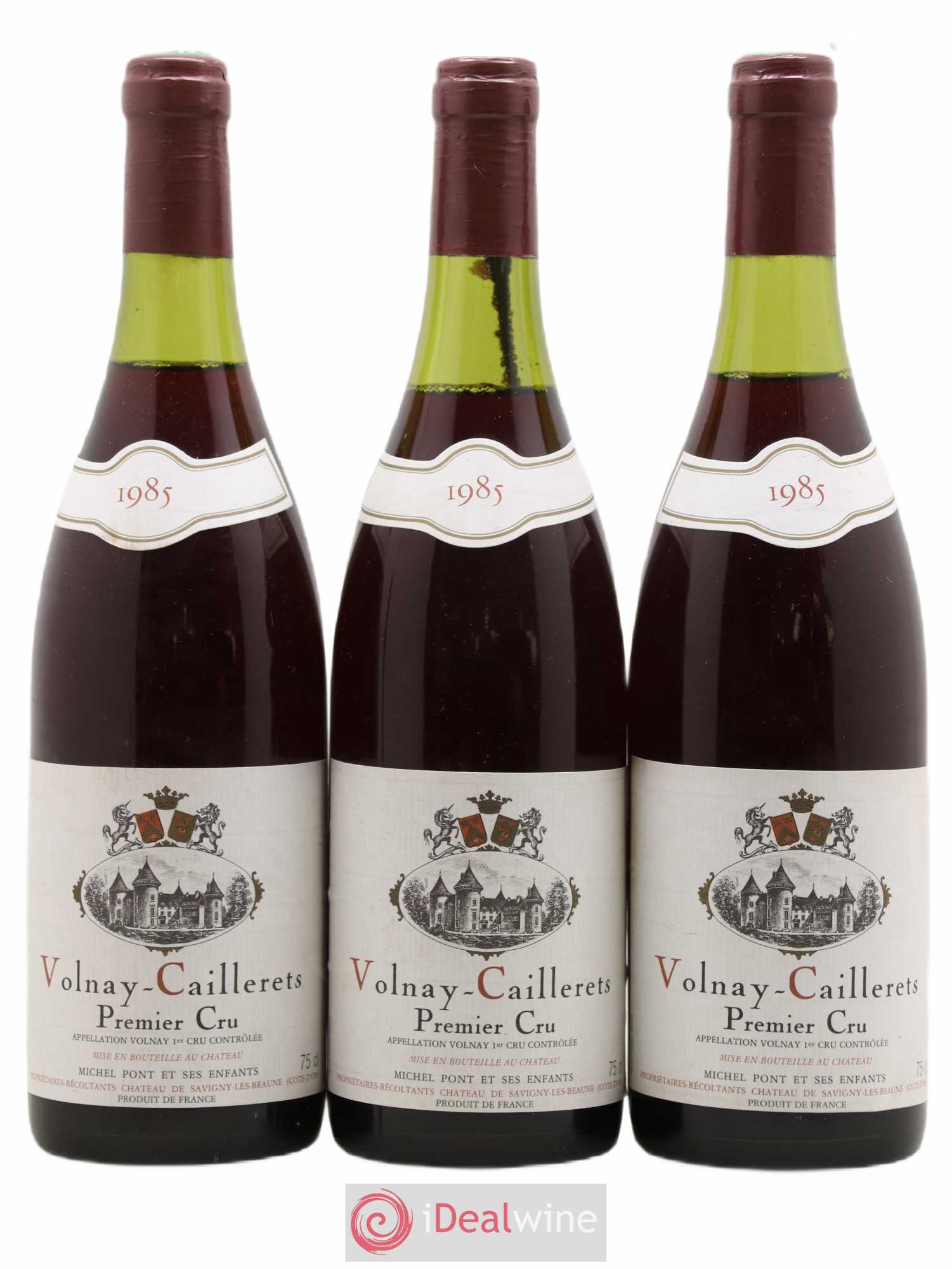 Volnay 1er Cru Caillerets Michel Pont 1985 - Posten von 3 Flaschen - 0