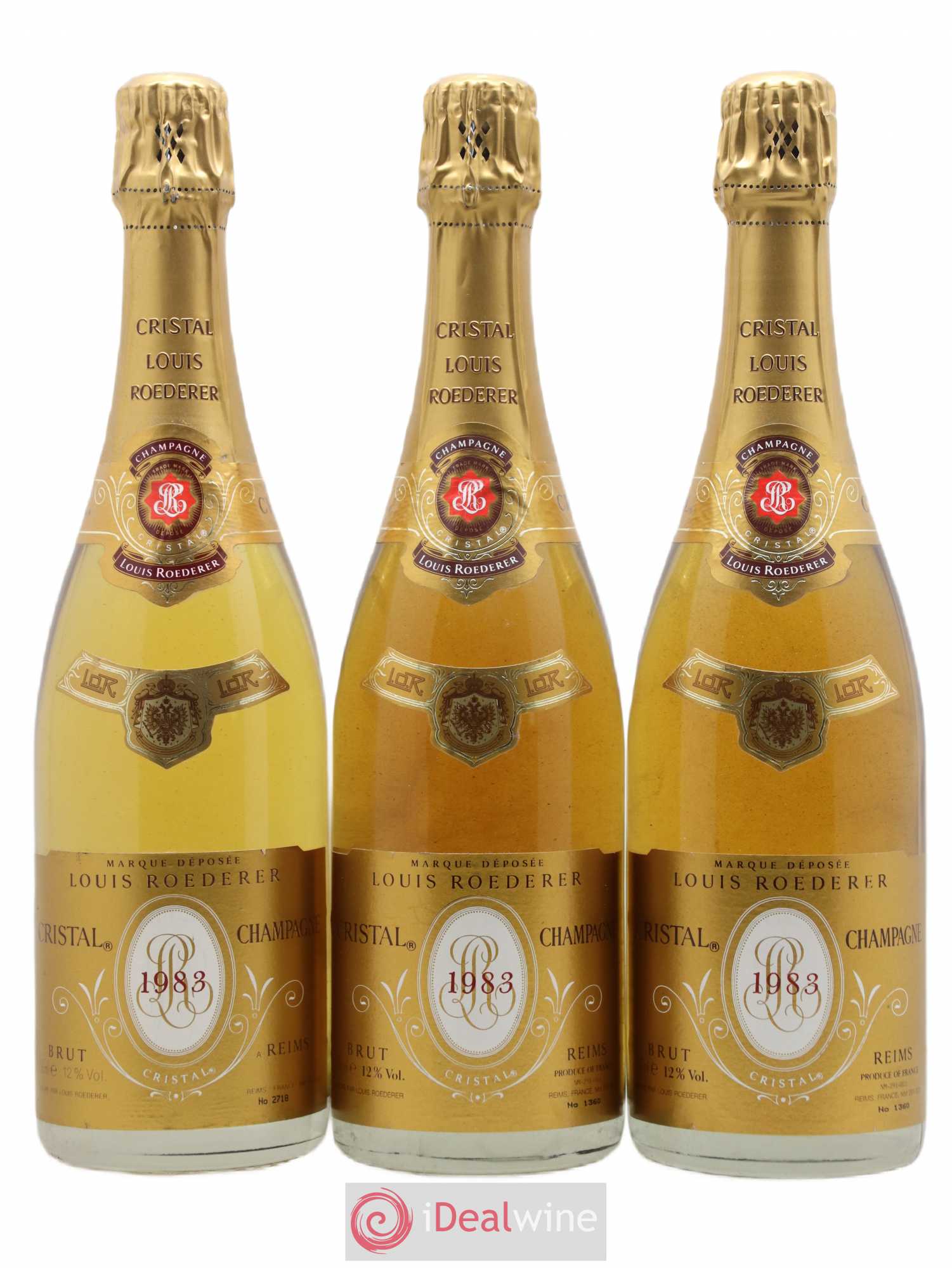 Cristal Louis Roederer 1983 - Lot de 3 bouteilles - 0