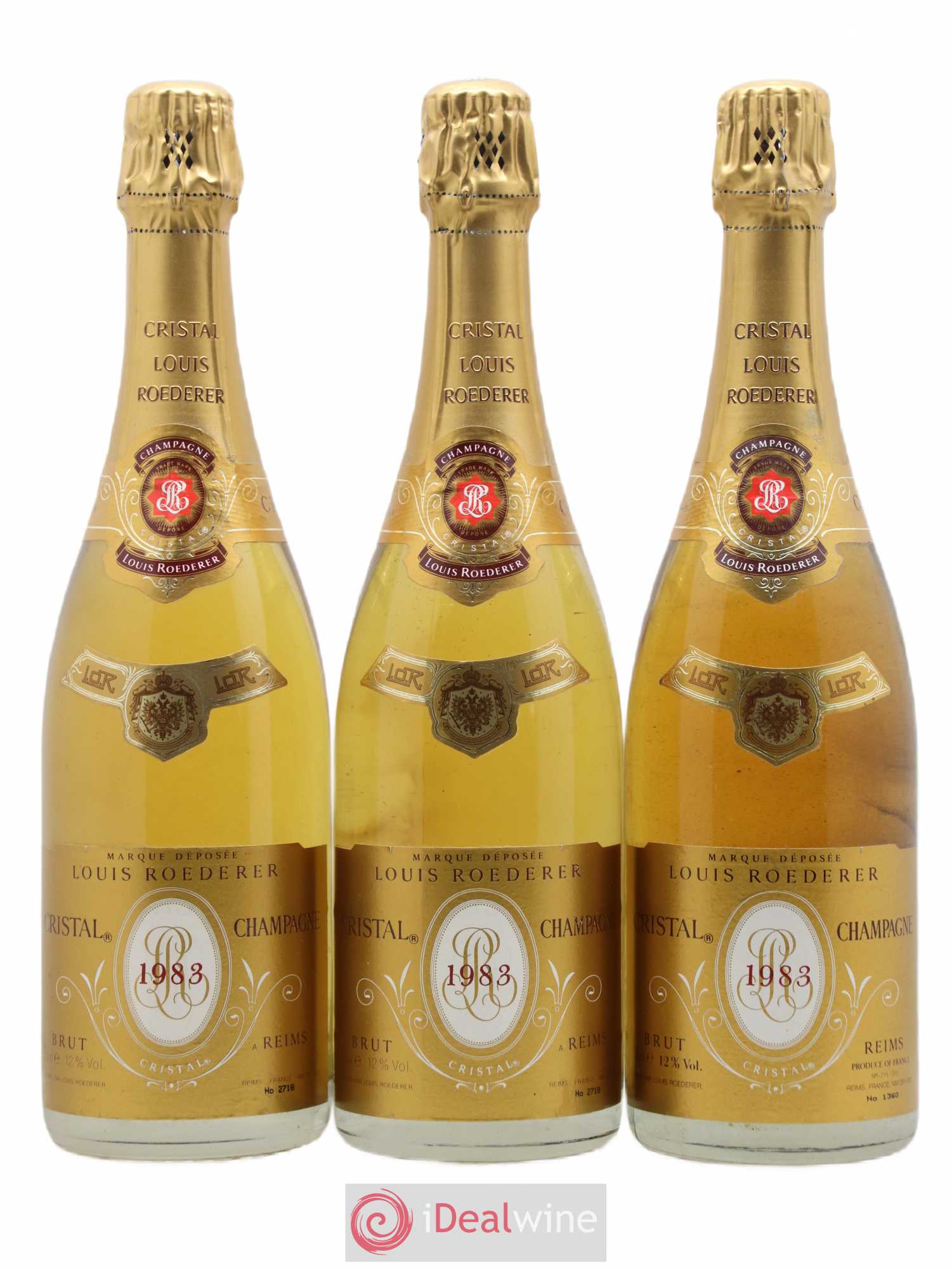 Cristal Louis Roederer 1983 - Lot de 3 bouteilles - 0