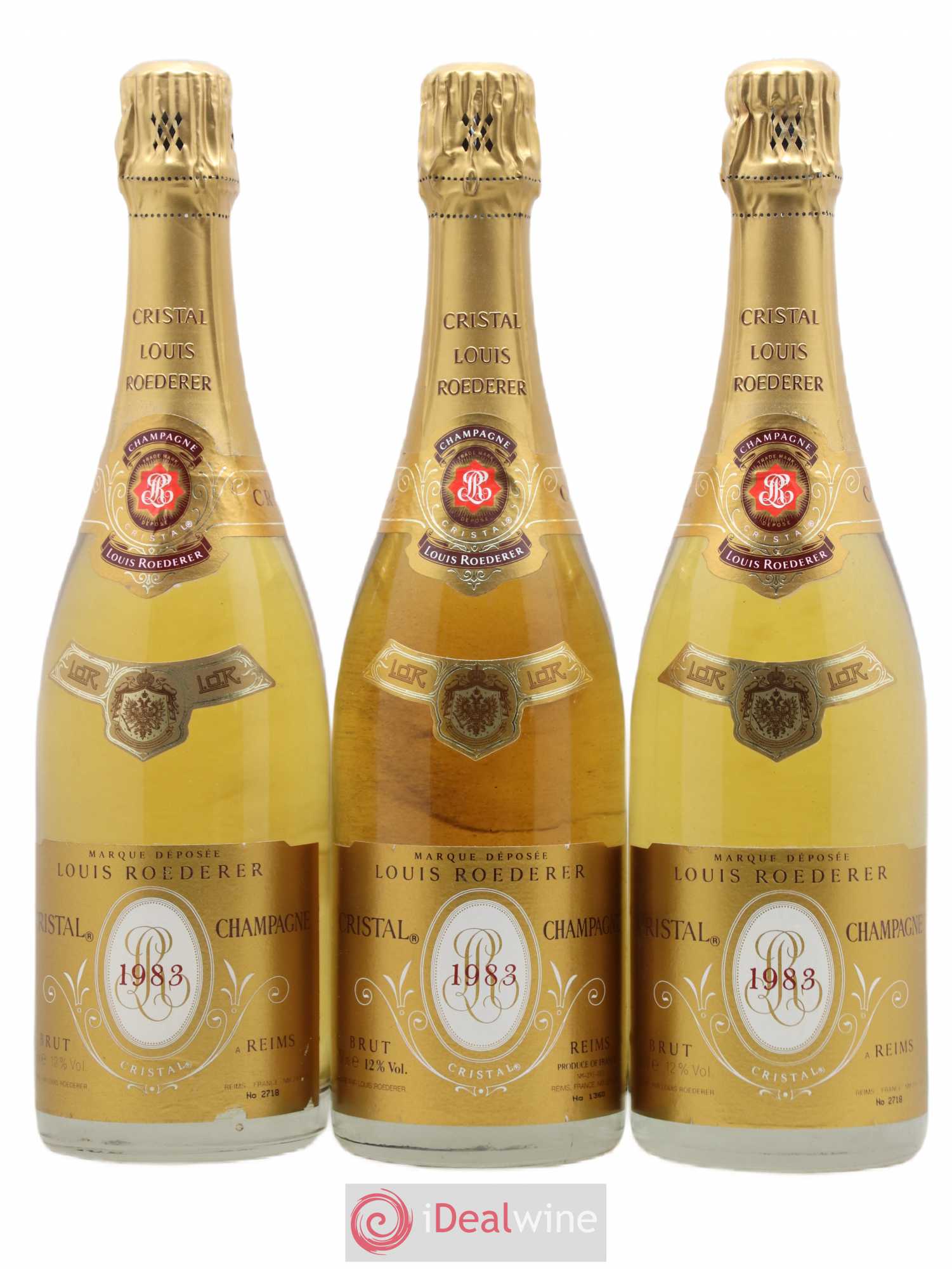 Cristal Louis Roederer 1983 - Lot de 3 bouteilles - 0