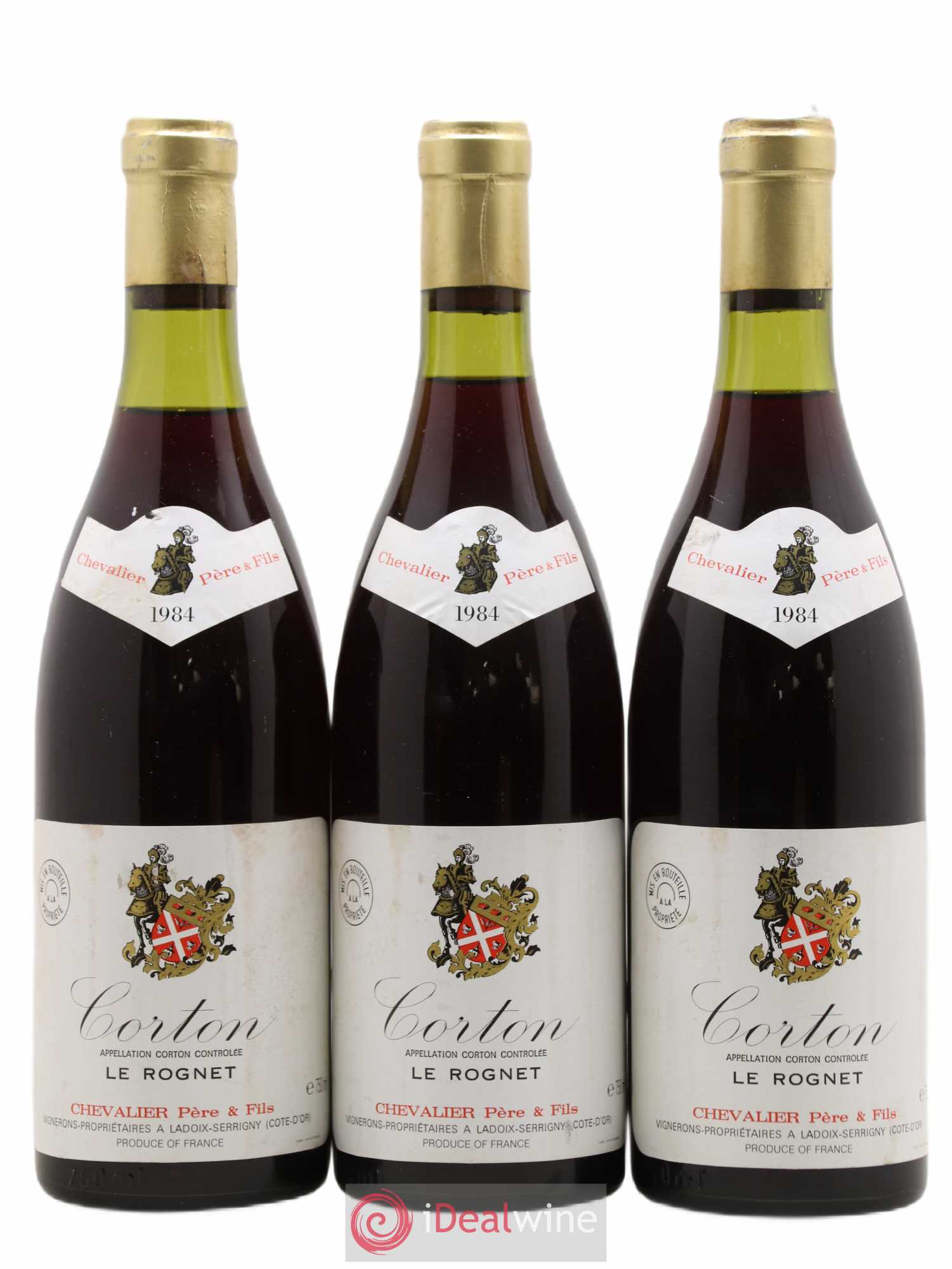 Corton Grand Cru Le Rognet Domaine Chevalier 1984 - Lot de 3 bouteilles - 0