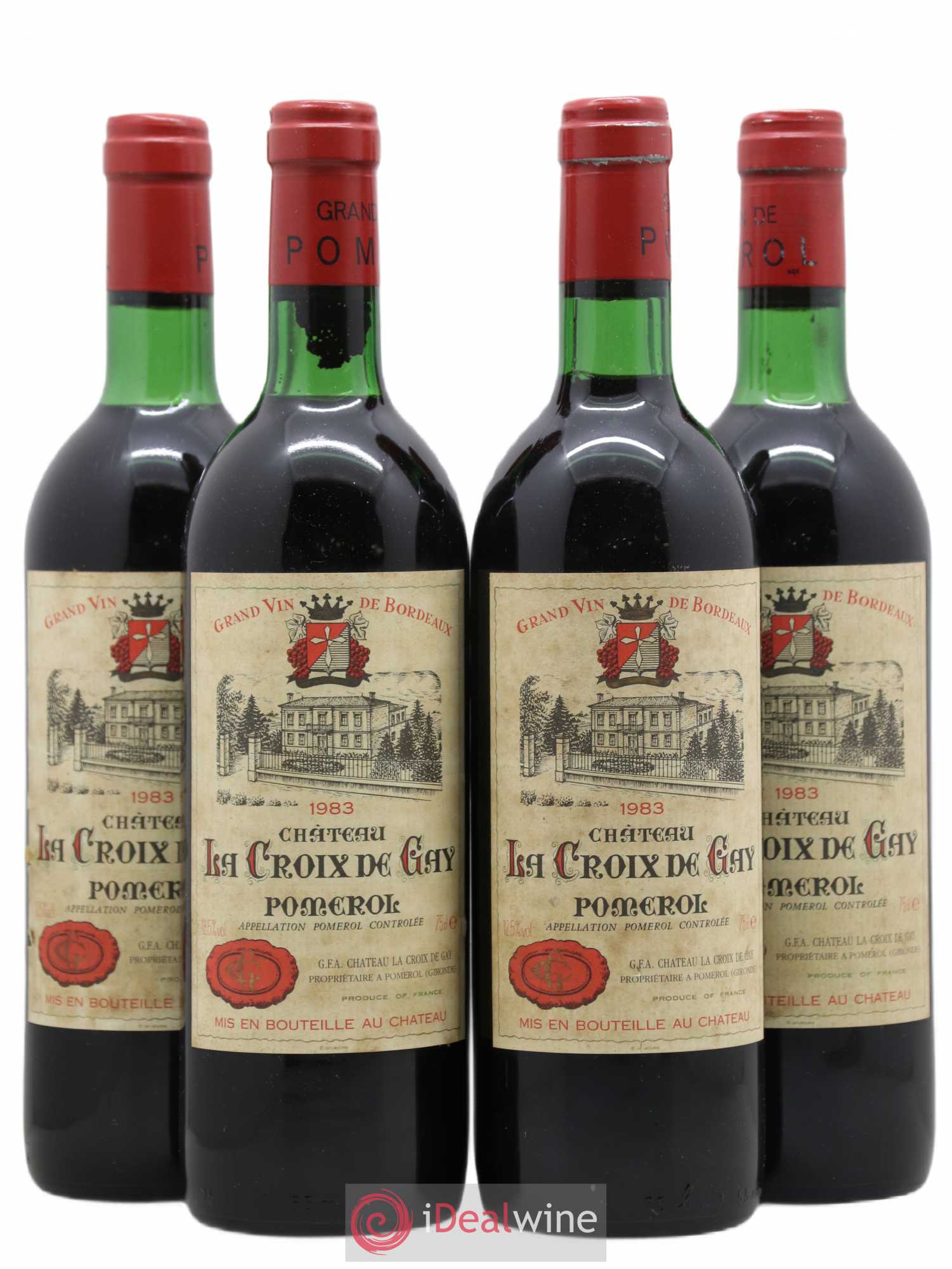 Château la Croix de Gay 1983 - Lot de 4 bouteilles - 0