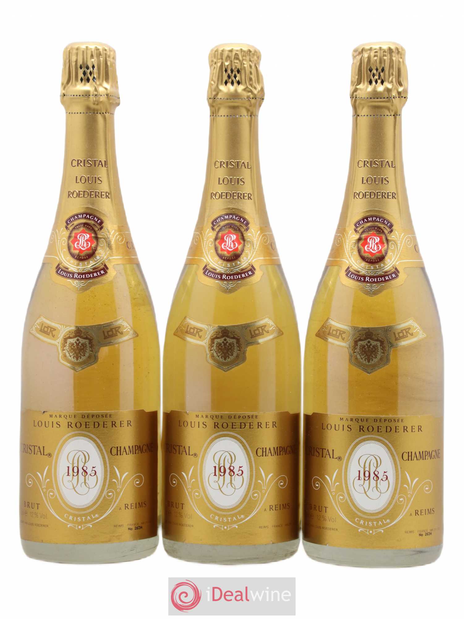 Cristal Louis Roederer 1985 - Lot de 3 bouteilles - 0