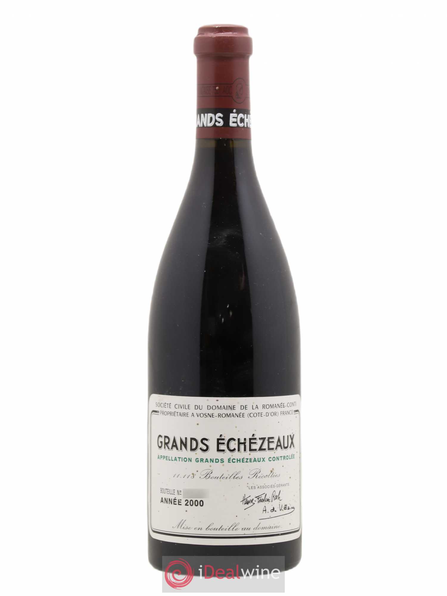 Grands-Echezeaux Grand Cru Domaine de la Romanée-Conti 2000 - Lot de 1 bouteille - 0
