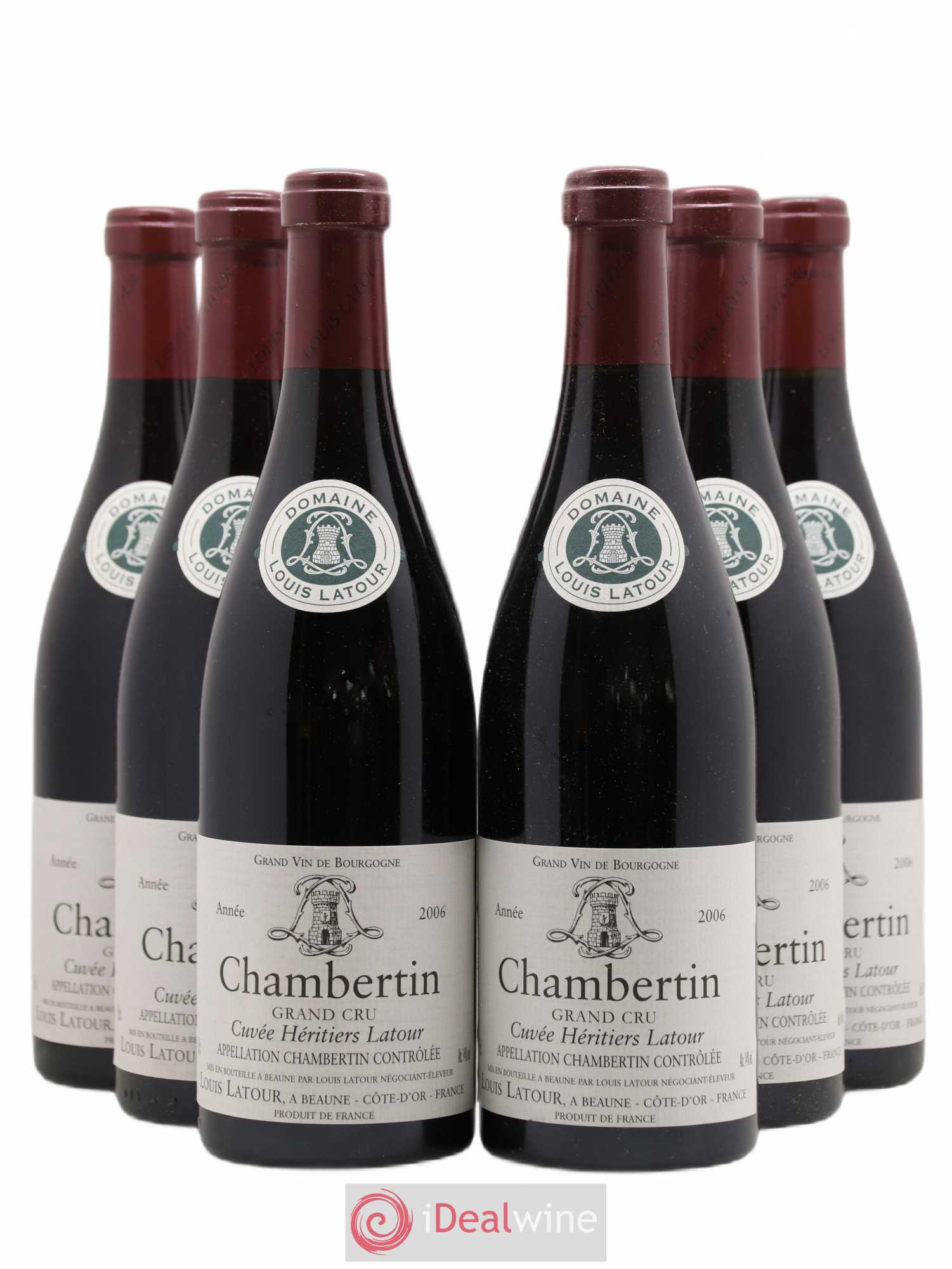 Chambertin Grand Cru Cuvée Héritiers Latour Louis Latour 2006 - Lot de 6 bouteilles - 0
