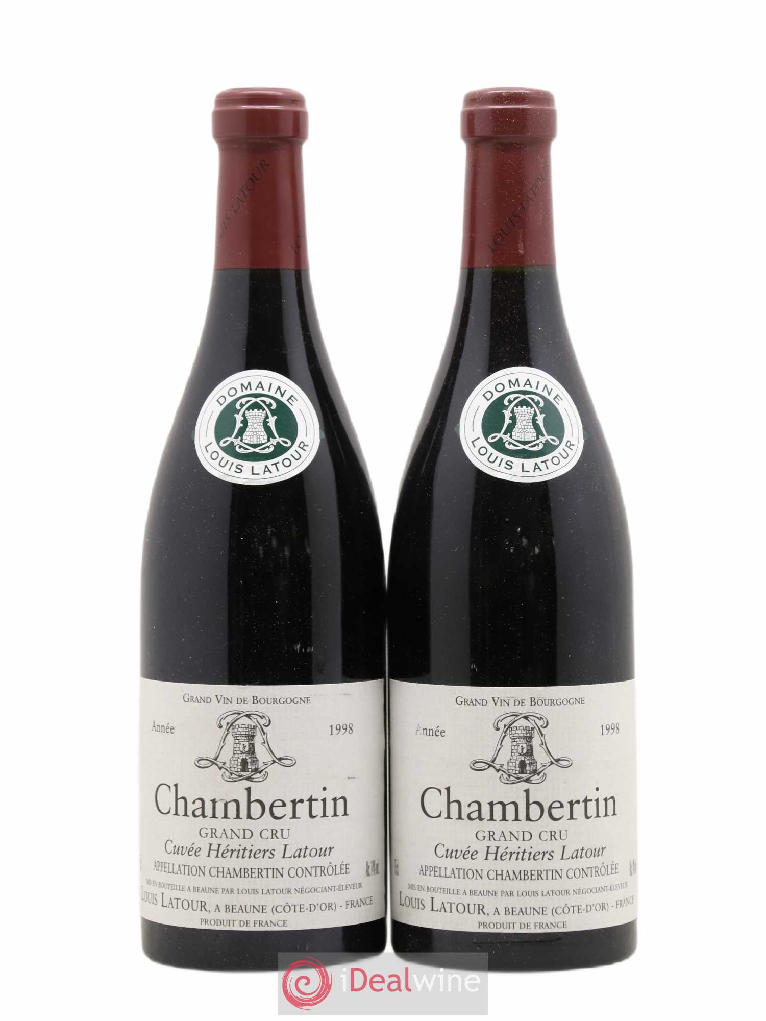Chambertin Grand Cru Cuvée Héritiers Latour Louis Latour 1998 - Lot de 2 bouteilles - 0