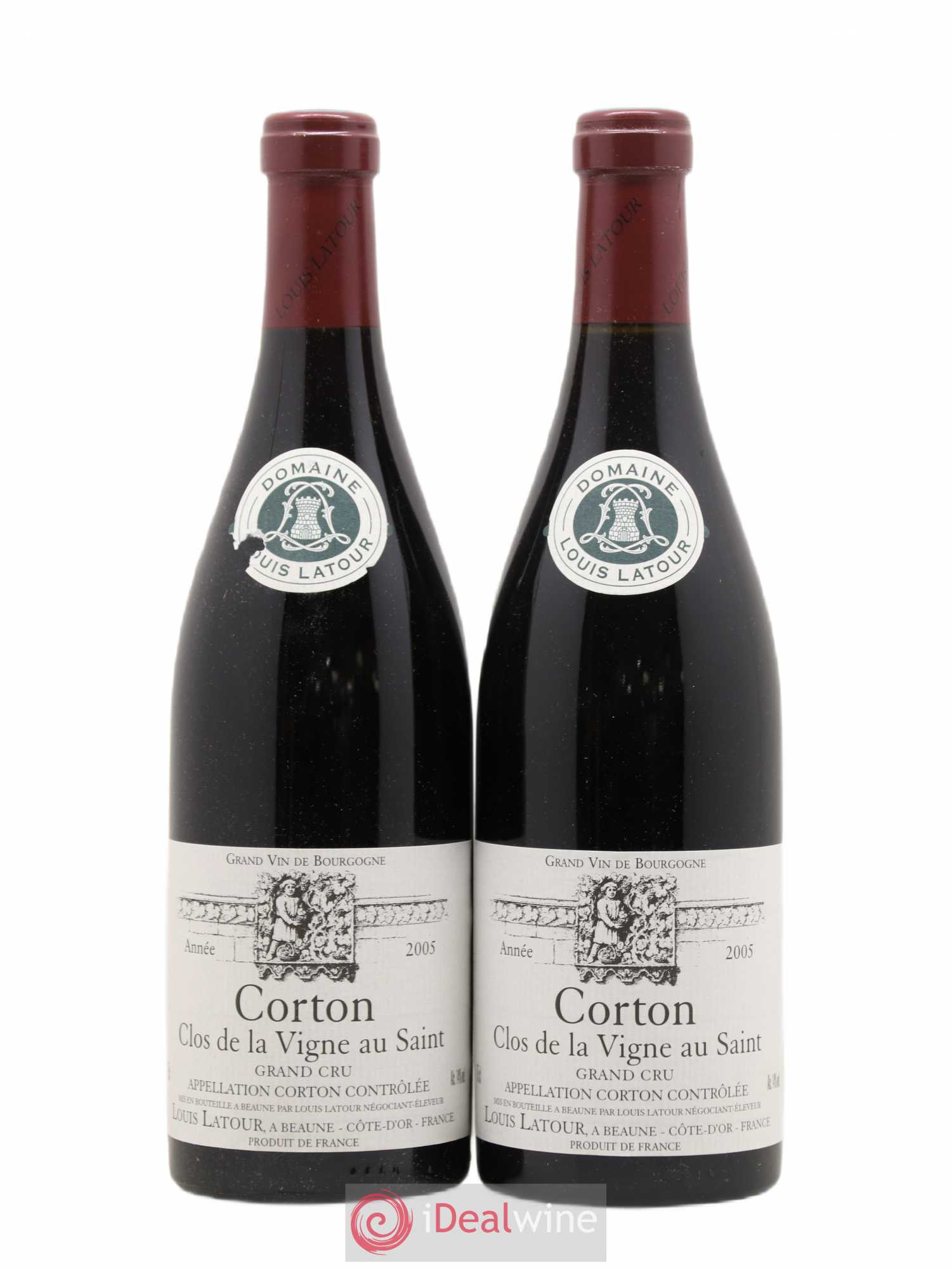Corton Grand Cru Clos de la vigne au Saint Louis Latour 2005 - Lot de 2 bouteilles - 0
