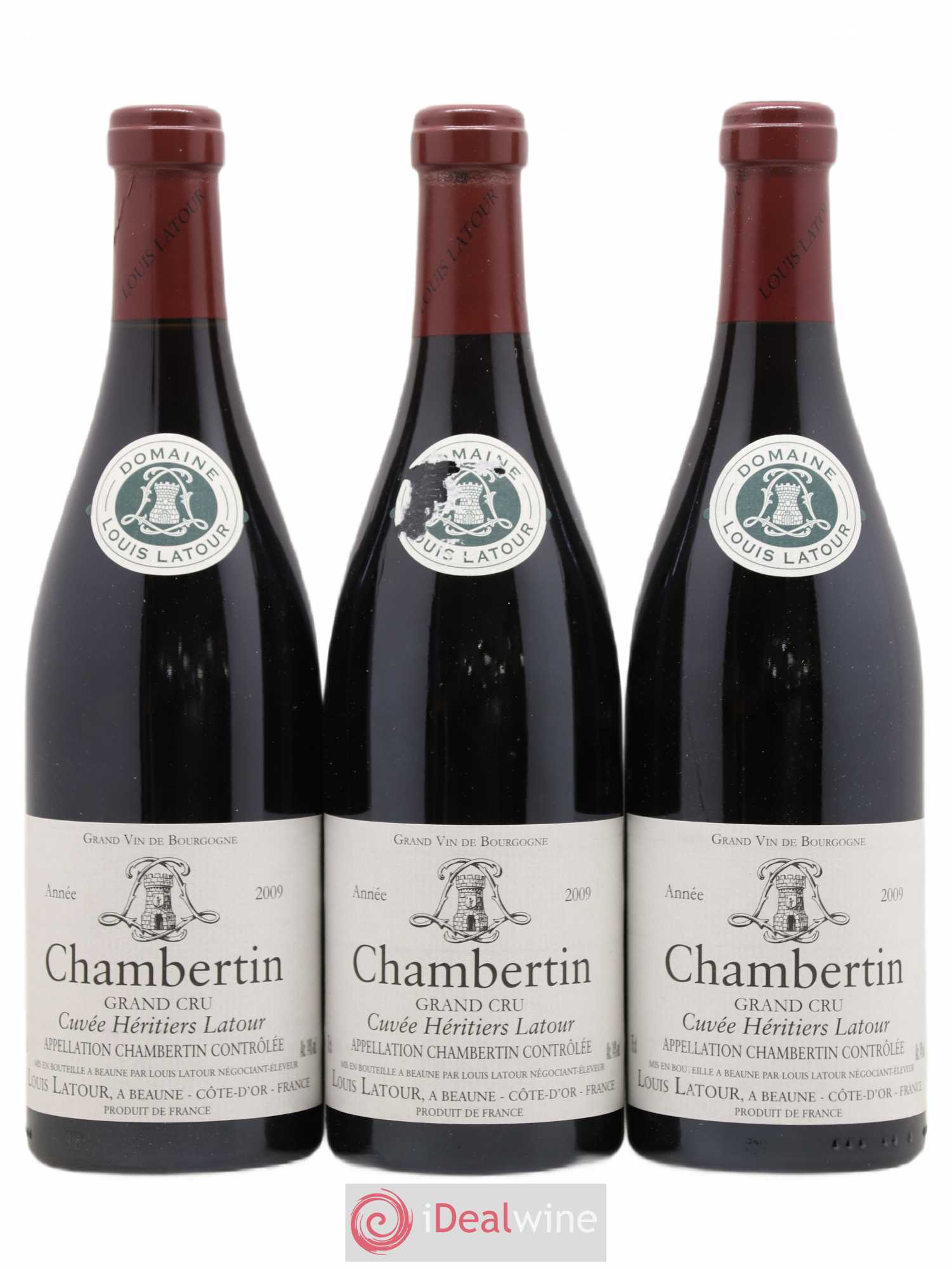 Chambertin Grand Cru Cuvée Héritiers Latour Louis Latour 2009 - Lot de 3 bouteilles - 0