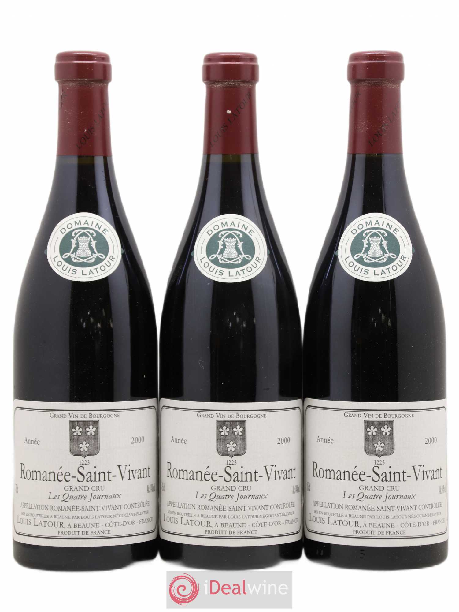 Romanée-Saint-Vivant Grand Cru Les Quatre Journaux Louis Latour 2000 - Lot de 3 bouteilles - 0