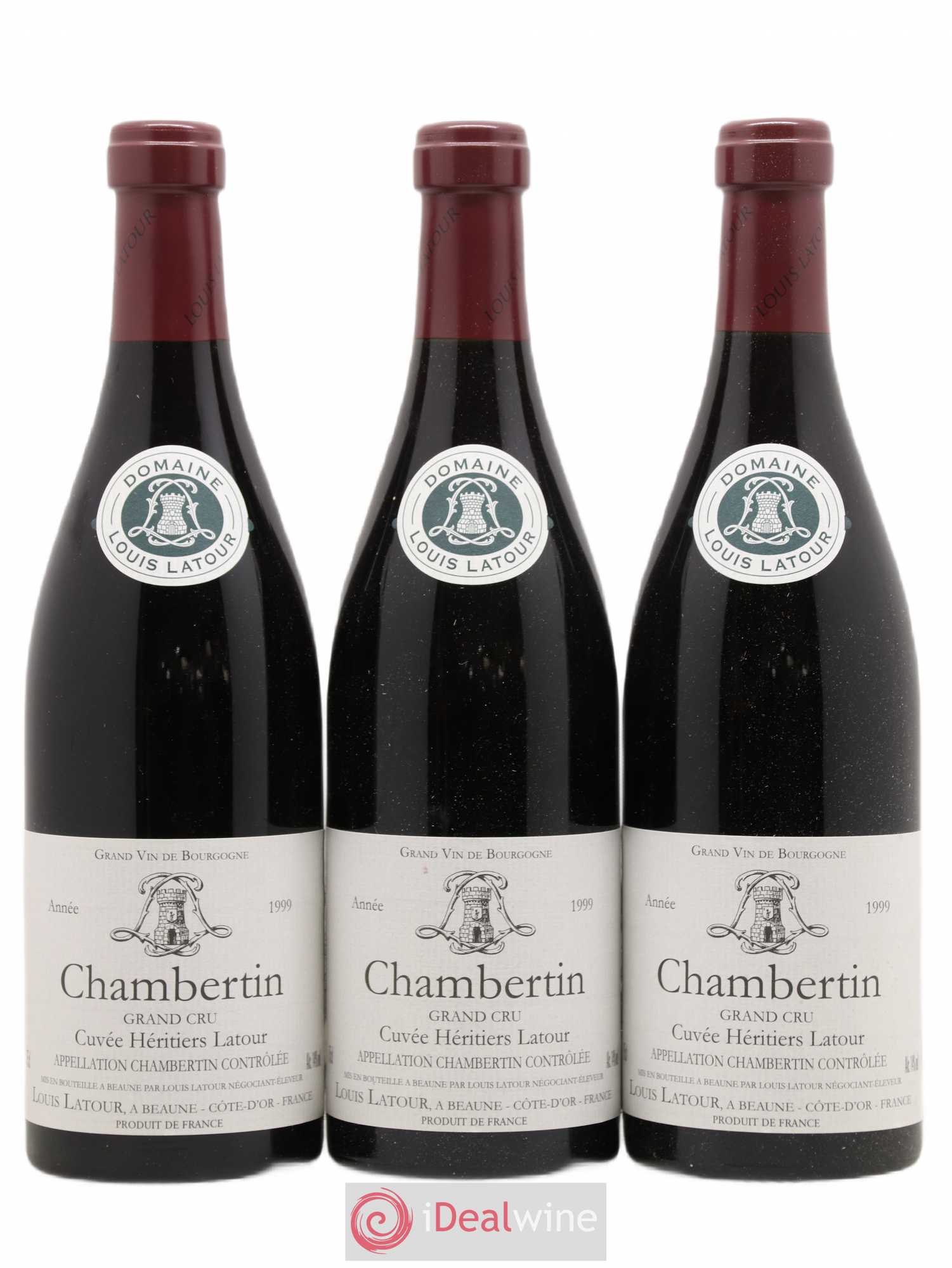 Chambertin Grand Cru Cuvée Héritiers Latour Louis Latour 1999 - Lot de 3 bouteilles - 0