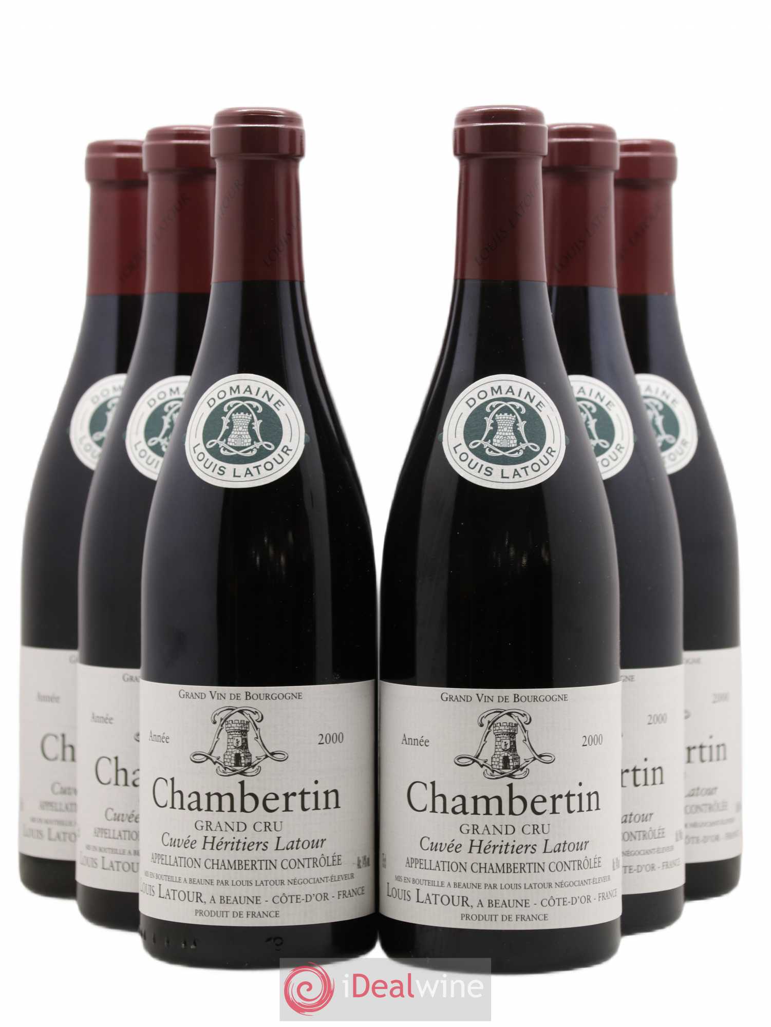 Chambertin Grand Cru Cuvée Héritiers Latour Louis Latour 2000 - Lot de 6 bouteilles - 0
