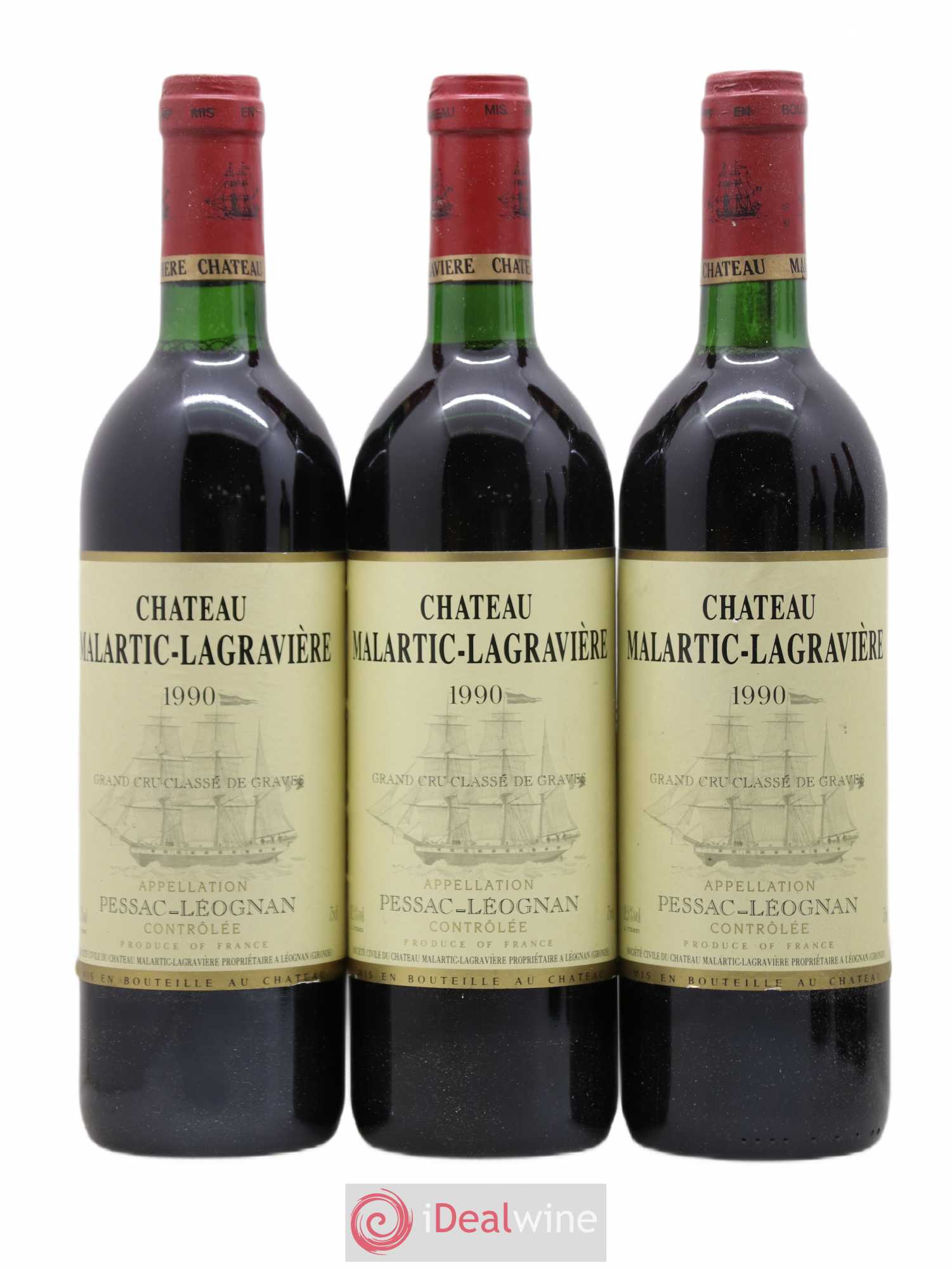 Château Malartic-Lagravière Cru Classé de Graves 1990 - Lot de 6 bouteilles - 2