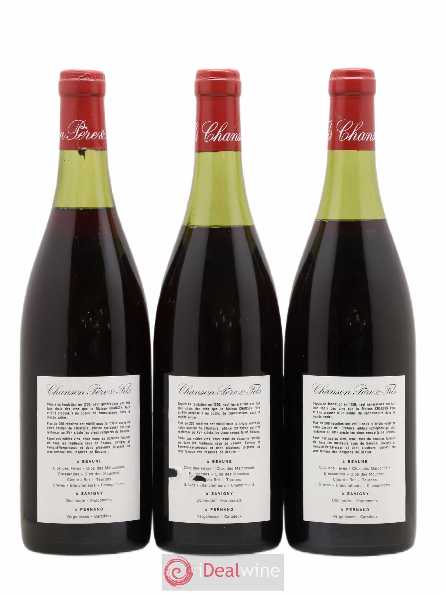 Chambertin Clos de Bèze Grand Cru Chanson 1983 - Lot de 3 bouteilles - 1