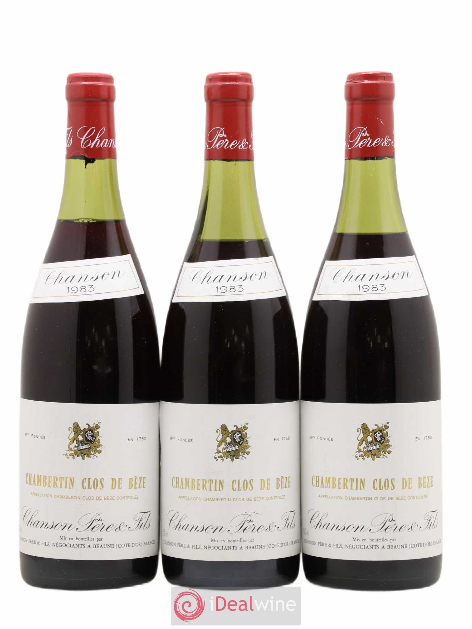 Chambertin Clos de Bèze Grand Cru Chanson 1983 - Lot de 3 bouteilles - 0