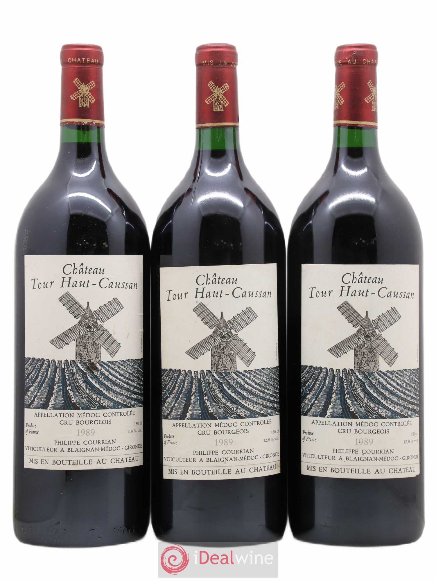 Château Tour Haut-Caussan Cru Bourgeois 1989 - Lot de 3 magnums - 0