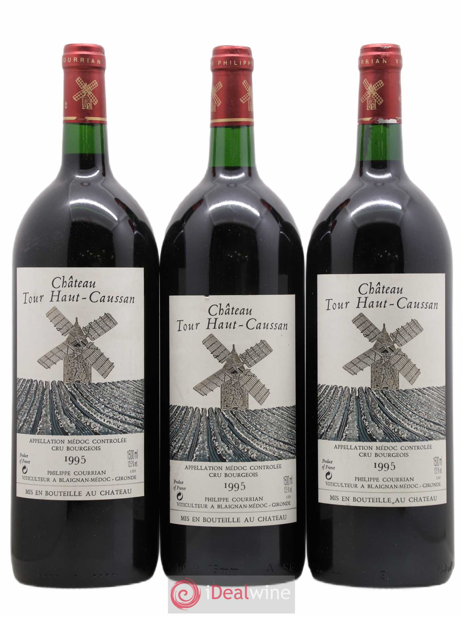 Château Tour Haut-Caussan Cru Bourgeois 1995 - Lot de 3 magnums - 0