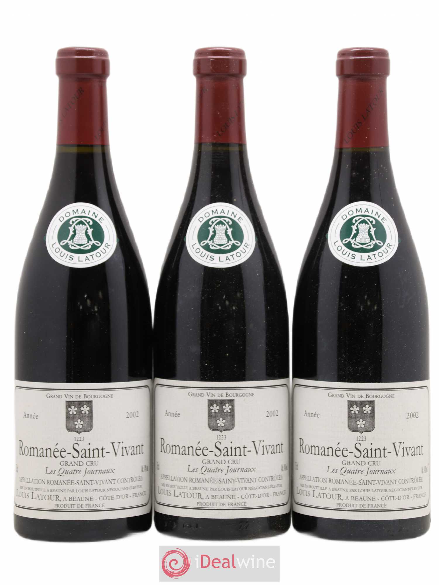 Romanée-Saint-Vivant Grand Cru Les Quatre Journaux Louis Latour 2002 - Lot de 6 bouteilles - 1