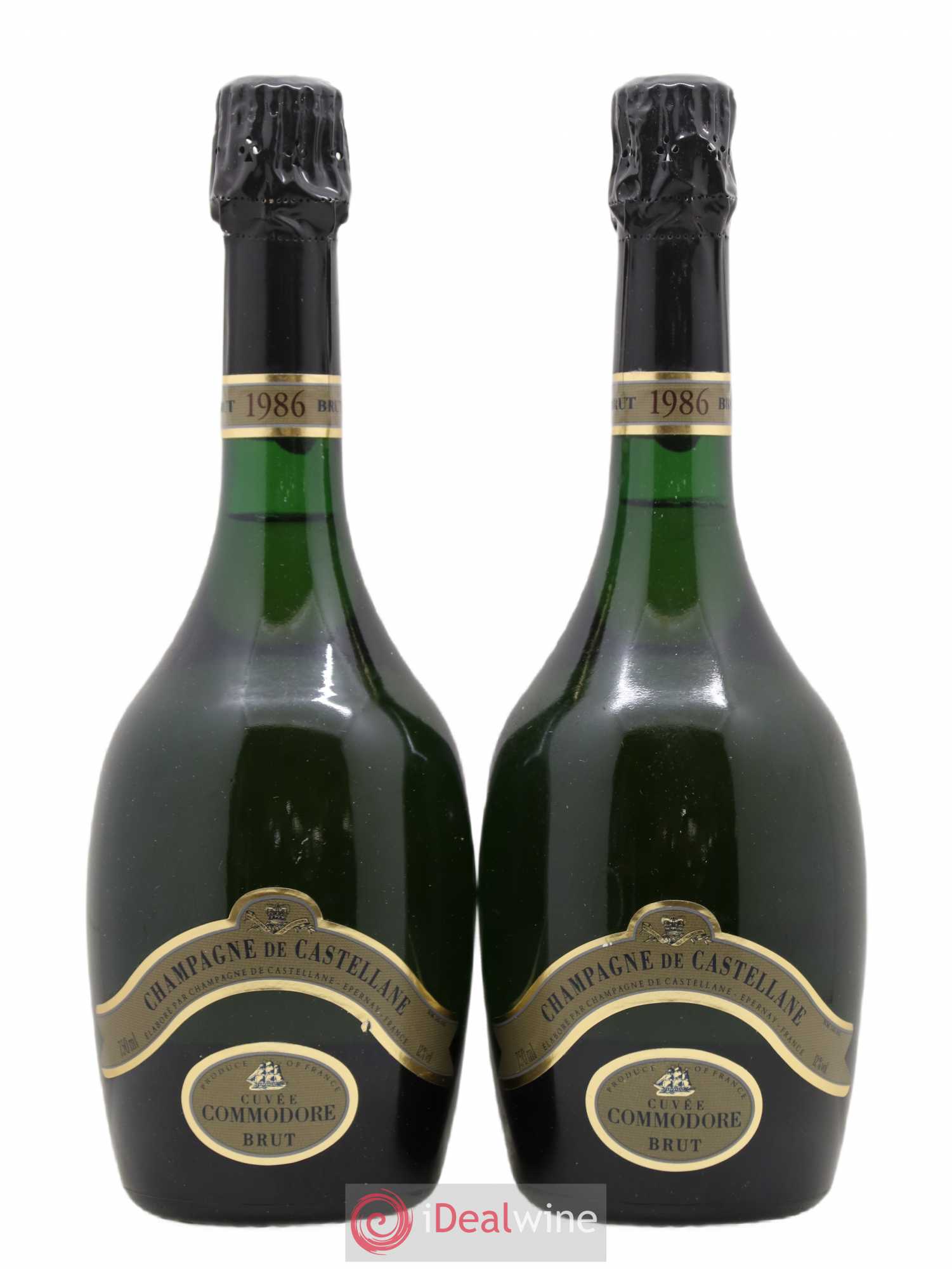 Champagne De Castellane cuvée Commodore brut 1986 - Posten von 2 Flaschen - 0