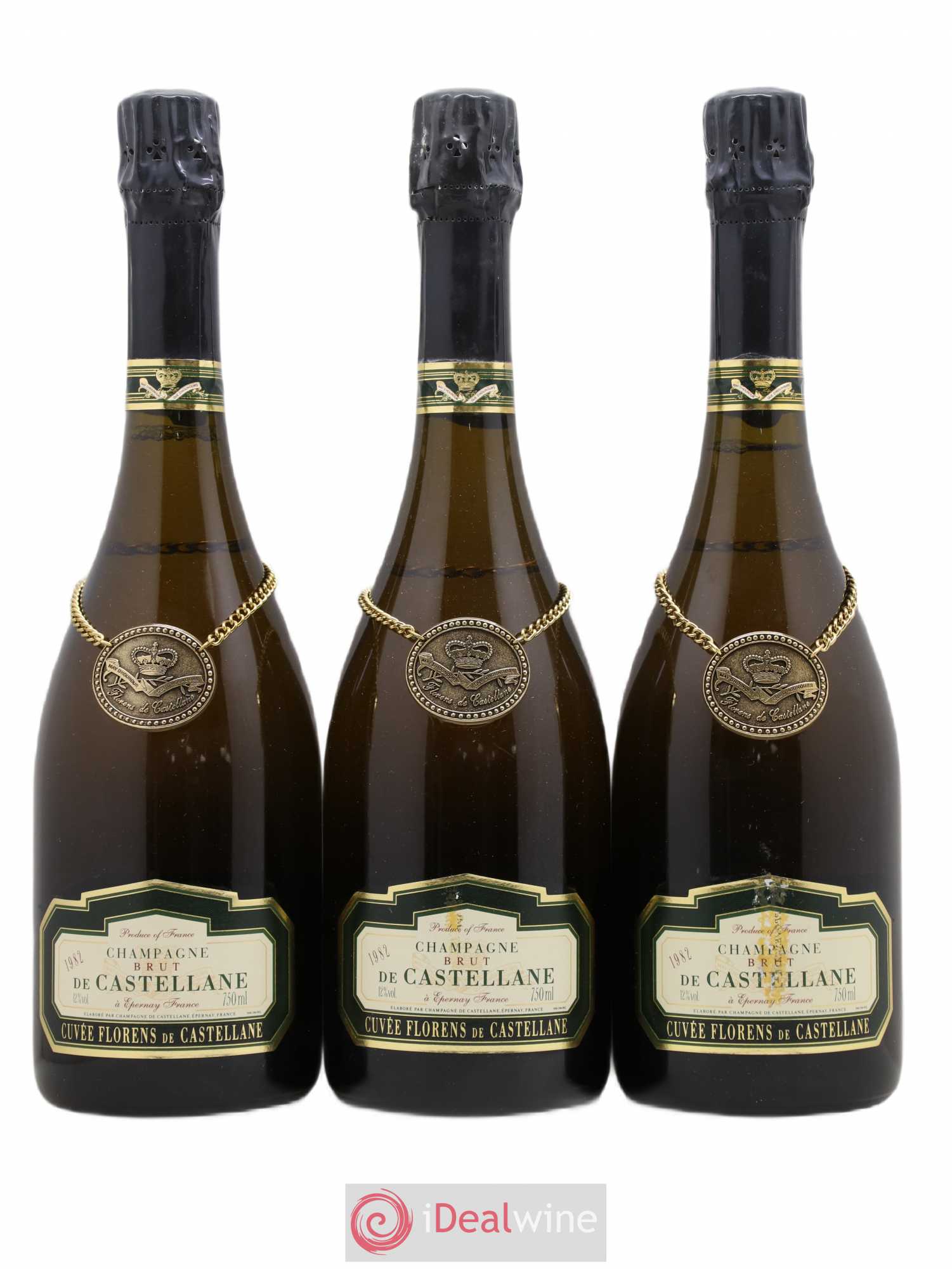 Champagne Cuvée Florens de Castellane 1982 - Posten von 3 Flaschen - 0