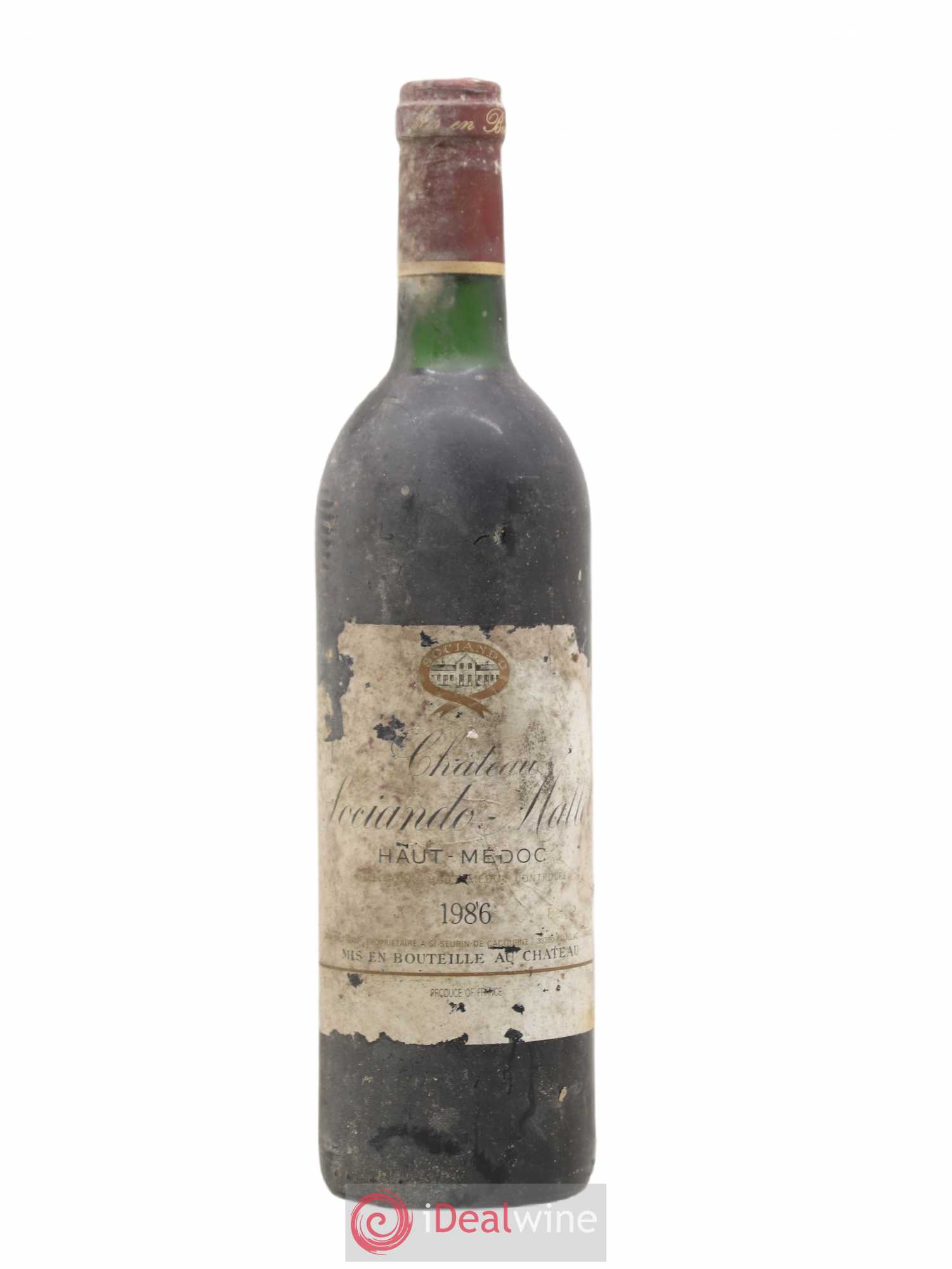 Château Sociando Mallet 1986 - Lot de 1 bouteille - 0