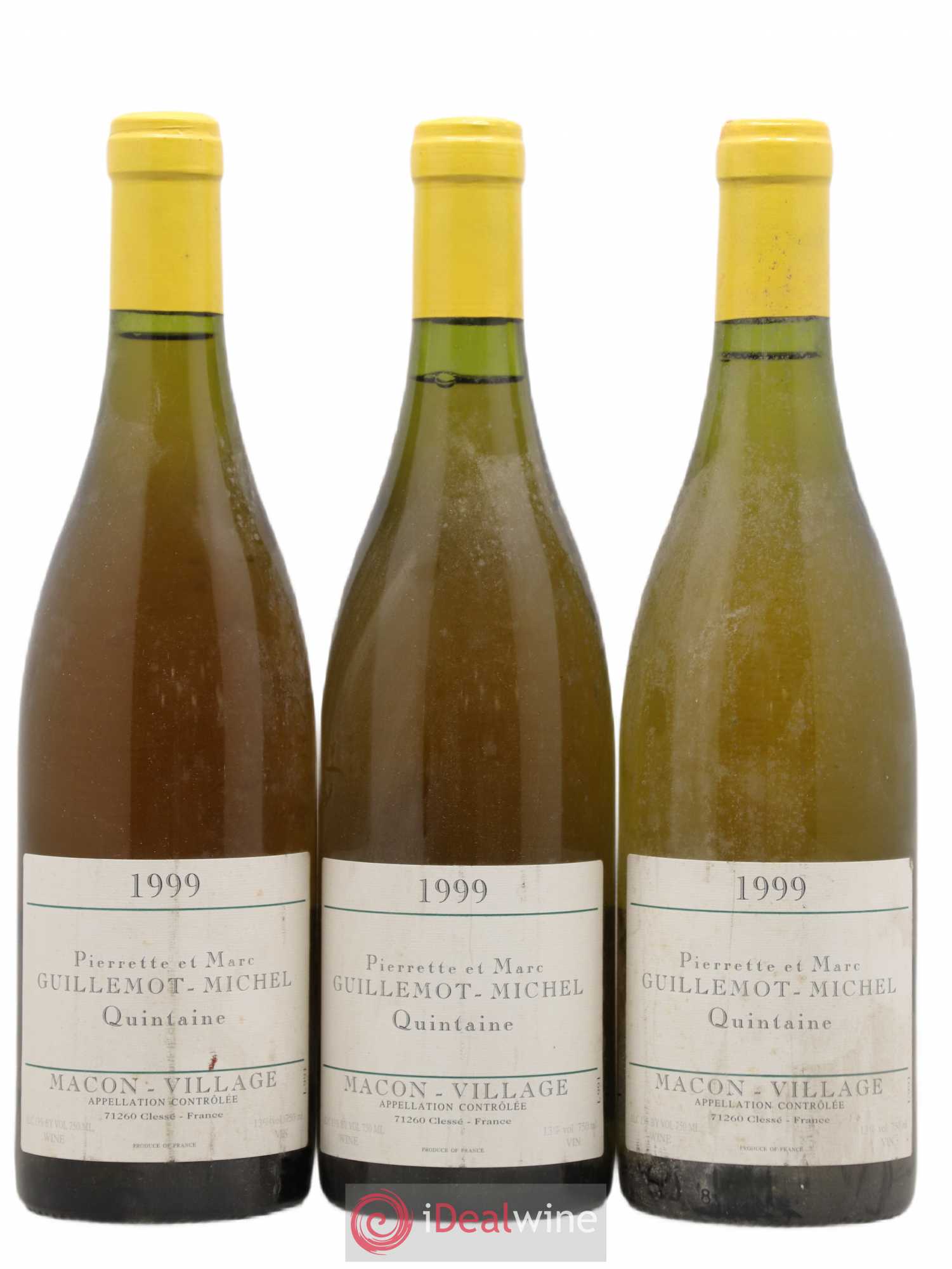 Mâcon Quintaine Guillemot Michel 1999 - Posten von 3 Flaschen - 0