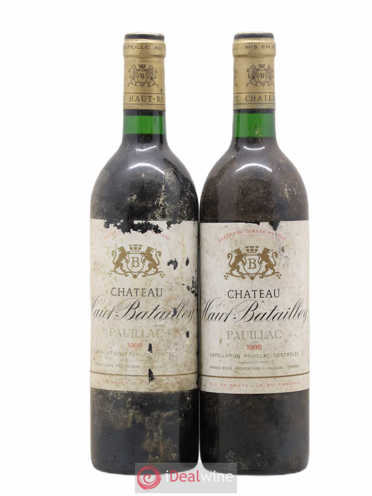 Château Haut Batailley 5ème Grand Cru Classé 1986 - Lot de 2 bouteilles - 0