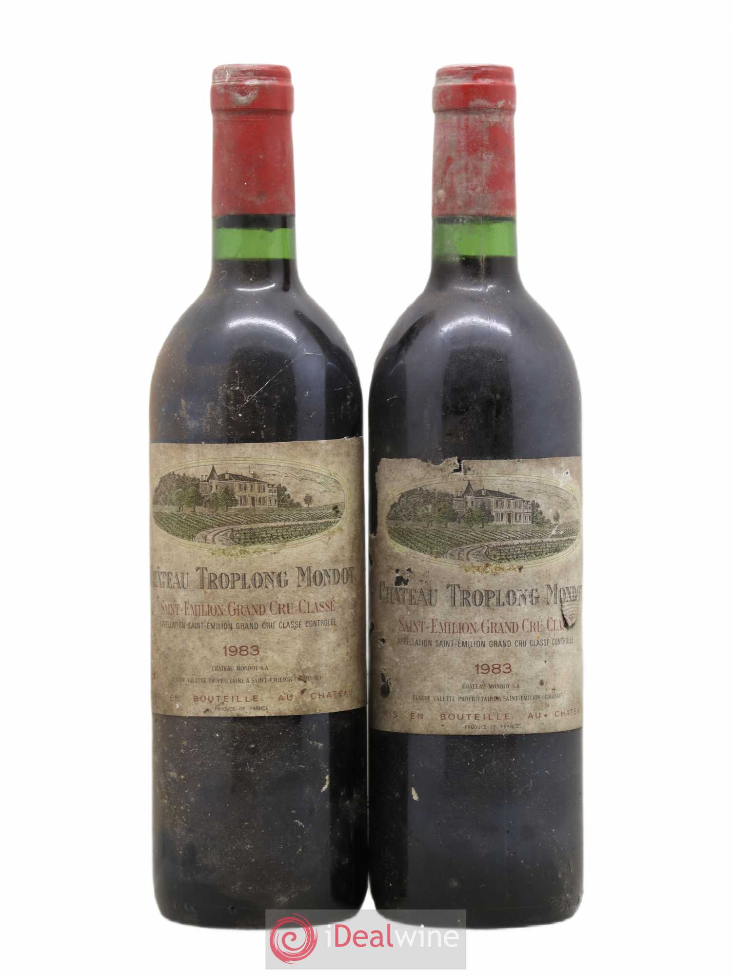 Château Troplong Mondot 1er Grand Cru Classé B 1983 - Lot de 2 bouteilles - 0