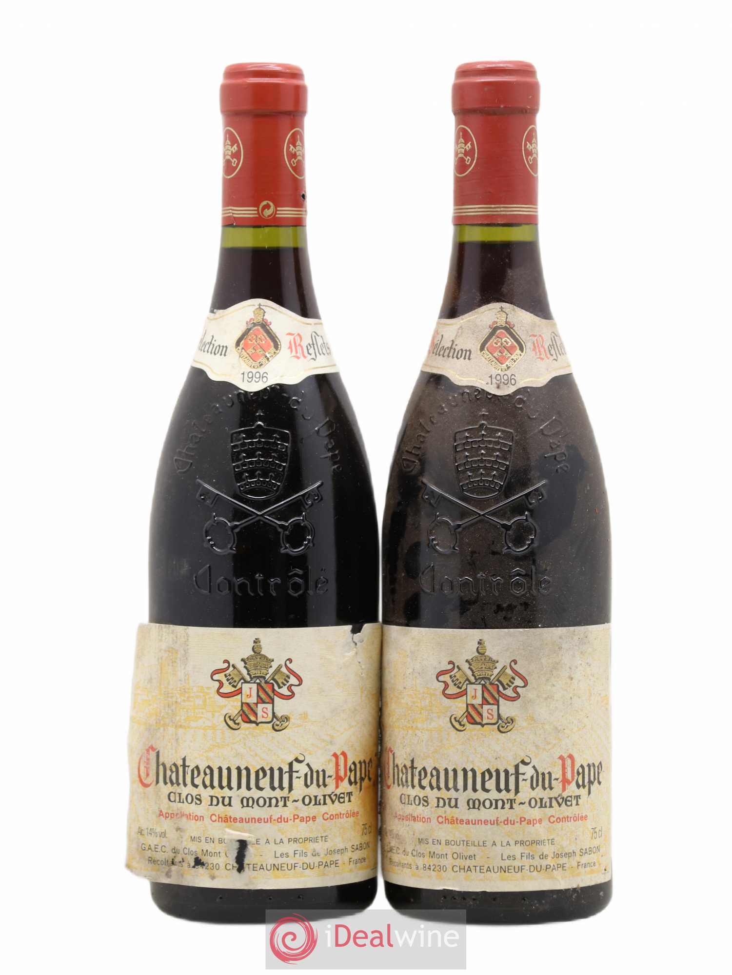 Châteauneuf-du-Pape Clos du Mont-Olivet 1996 - Lot de 2 bouteilles - 0
