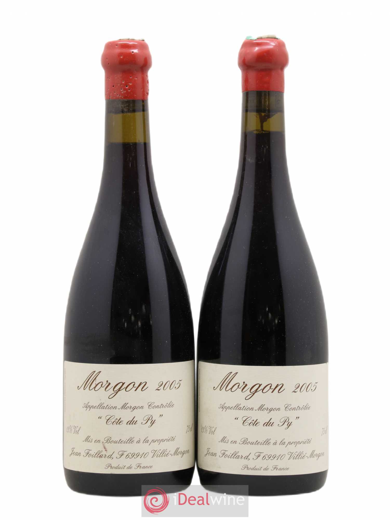 Morgon Côte du Py Jean Foillard 2005 - Lot de 2 bouteilles - 0