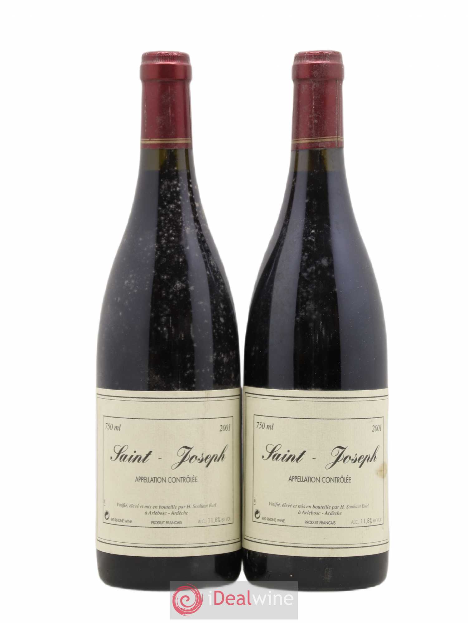 Saint-Joseph Hervé Souhaut - Domaine Romaneaux-Destezet 2001 - Posten von 2 Flaschen - 0