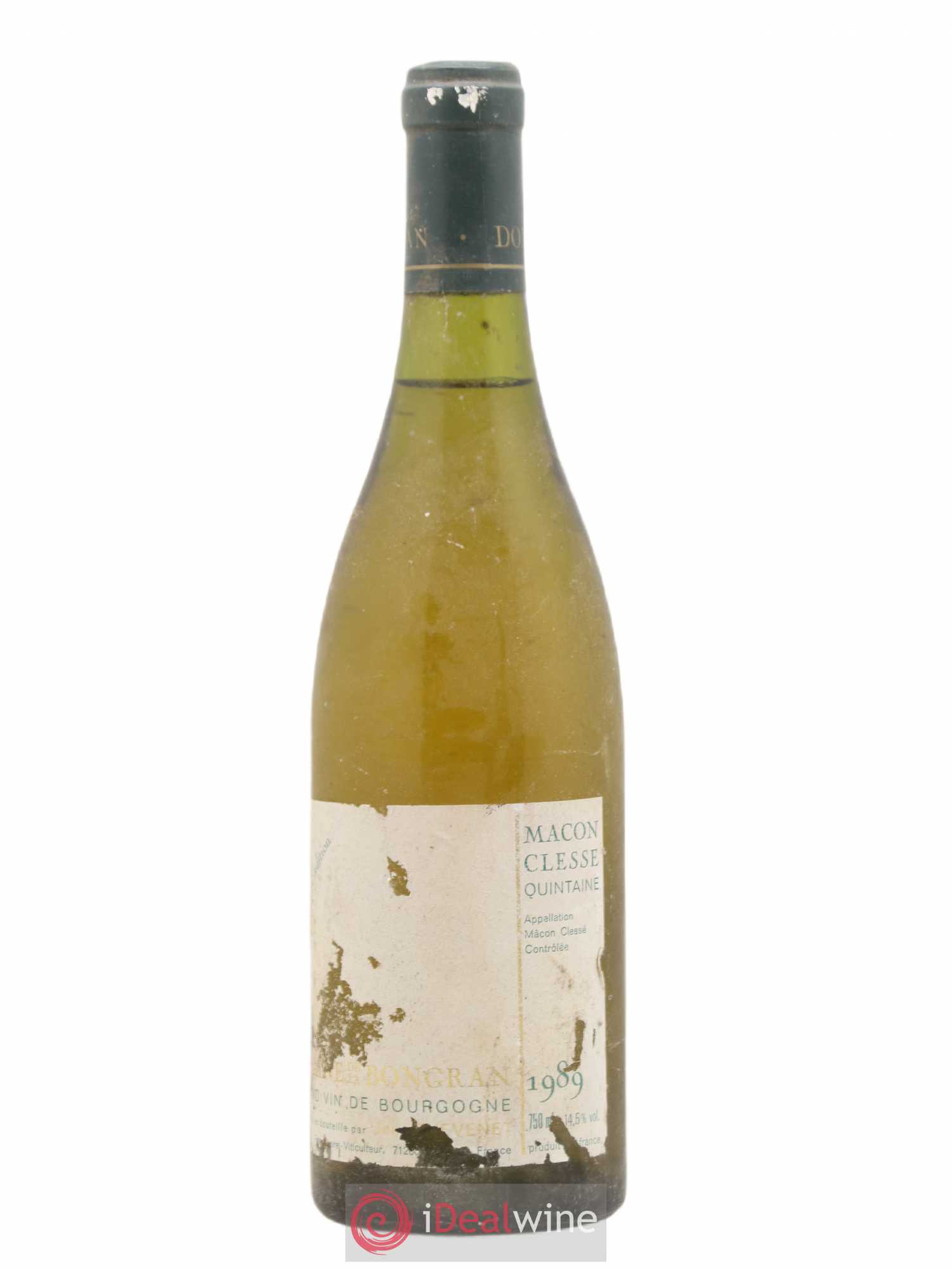 Mâcon Clesse Quintaine Cuvée Tradition Domaine De La Bongran 1989 - Posten von 1 Flasche - 1